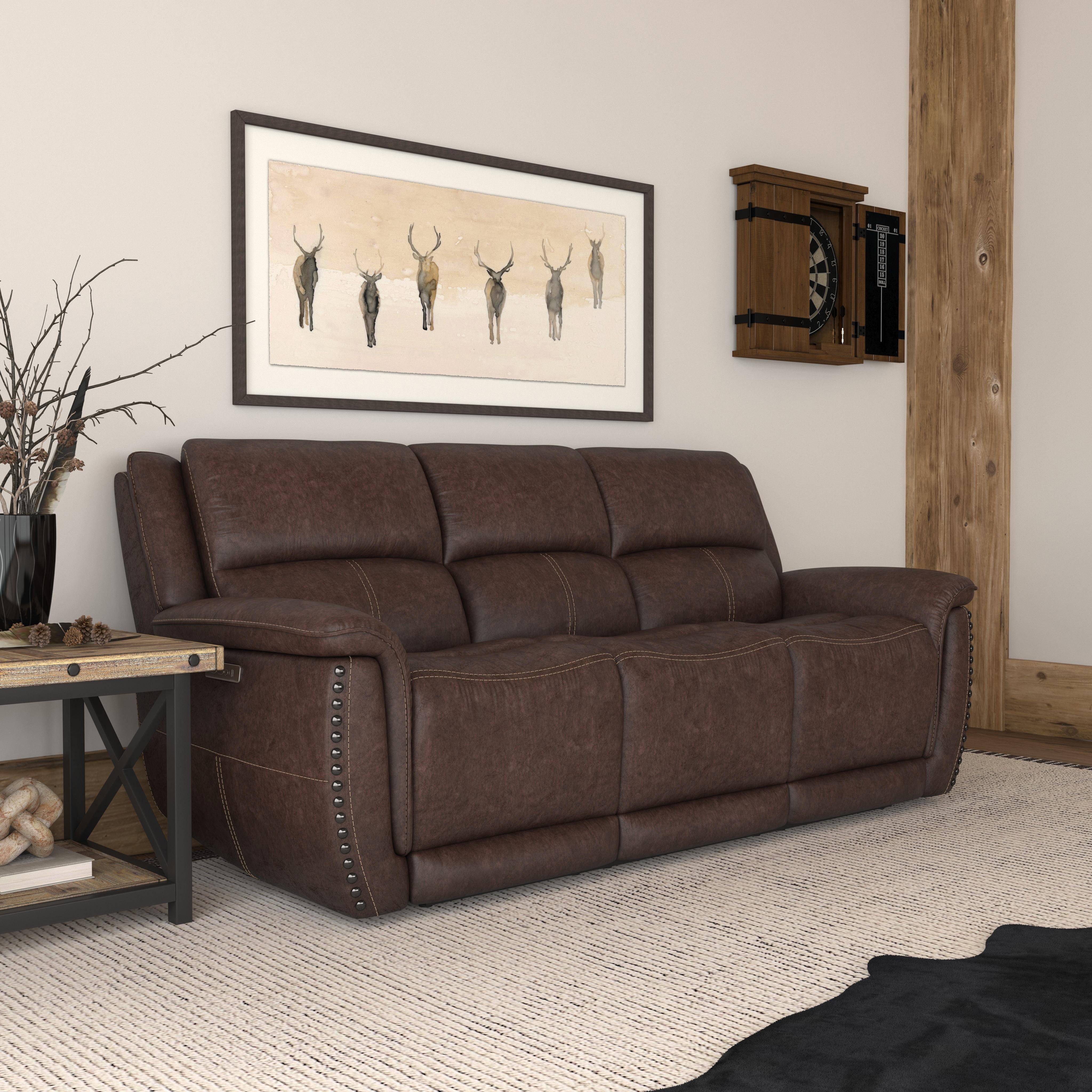 Flexsteel Living Room Power Reclining Sofa With Power Headrests 1011 ...