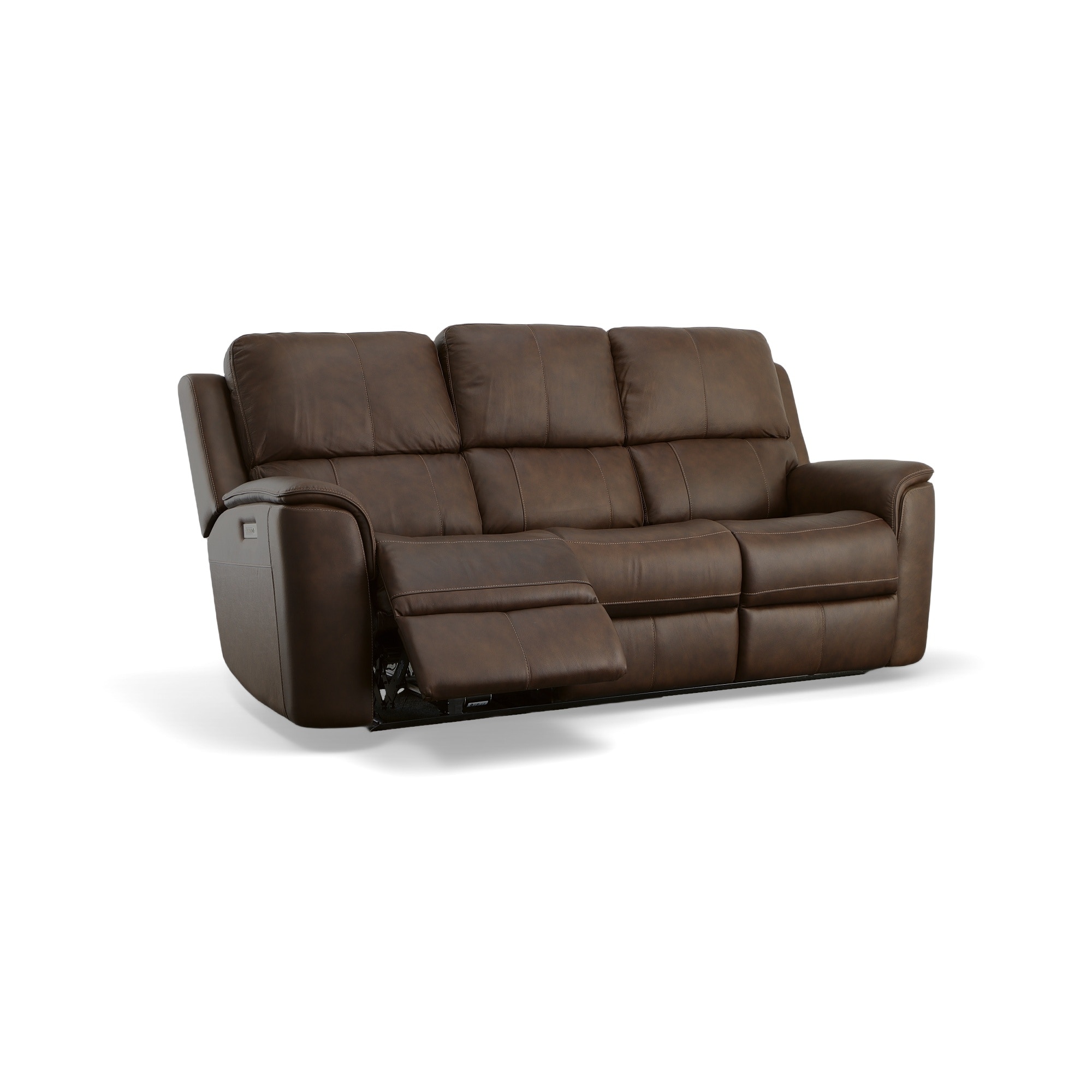 Flexsteel miller leather power reclining sofa with power deals headrests