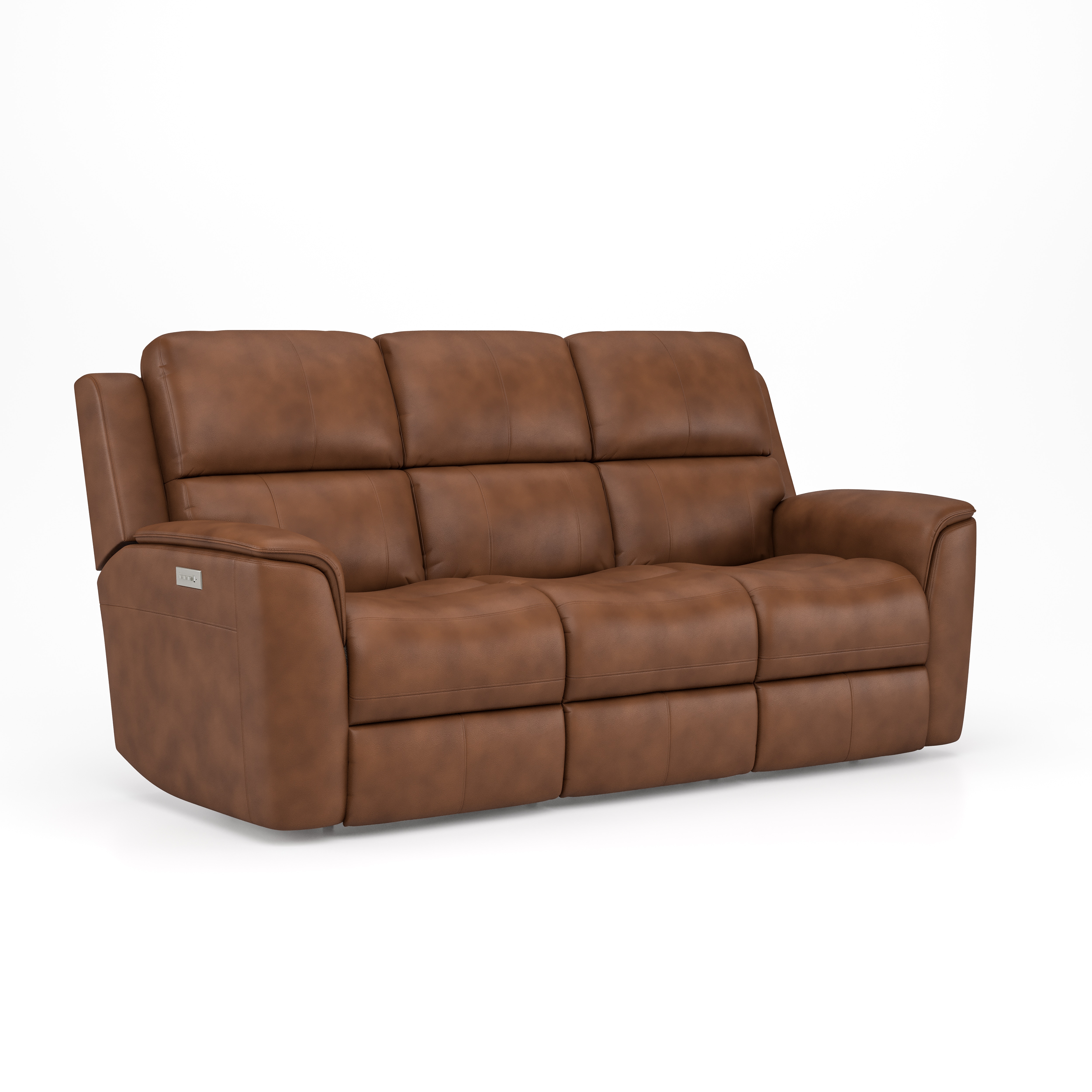 Flexsteel Living Room Power Reclining Sofa with Power Headrests and