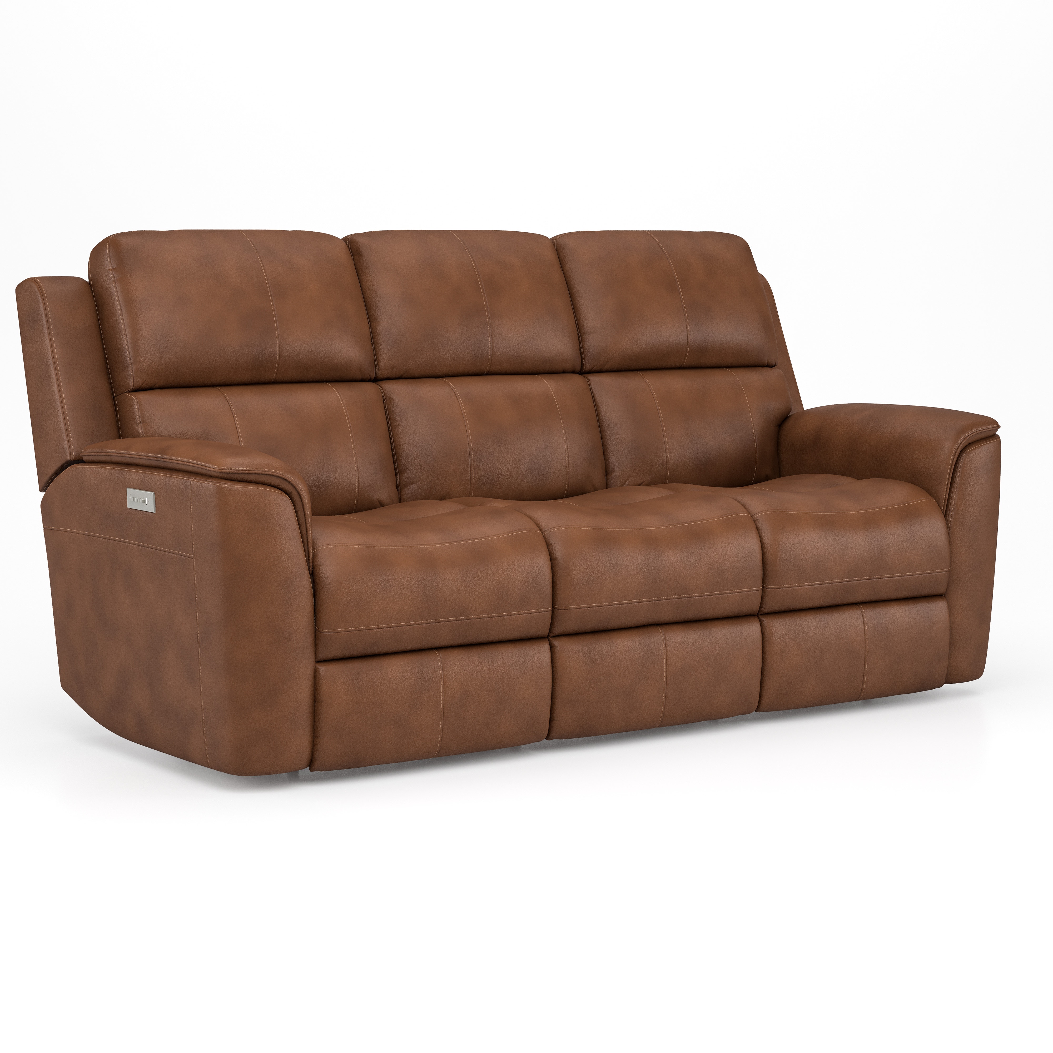 flexsteel leather power reclining sofa with power headrests