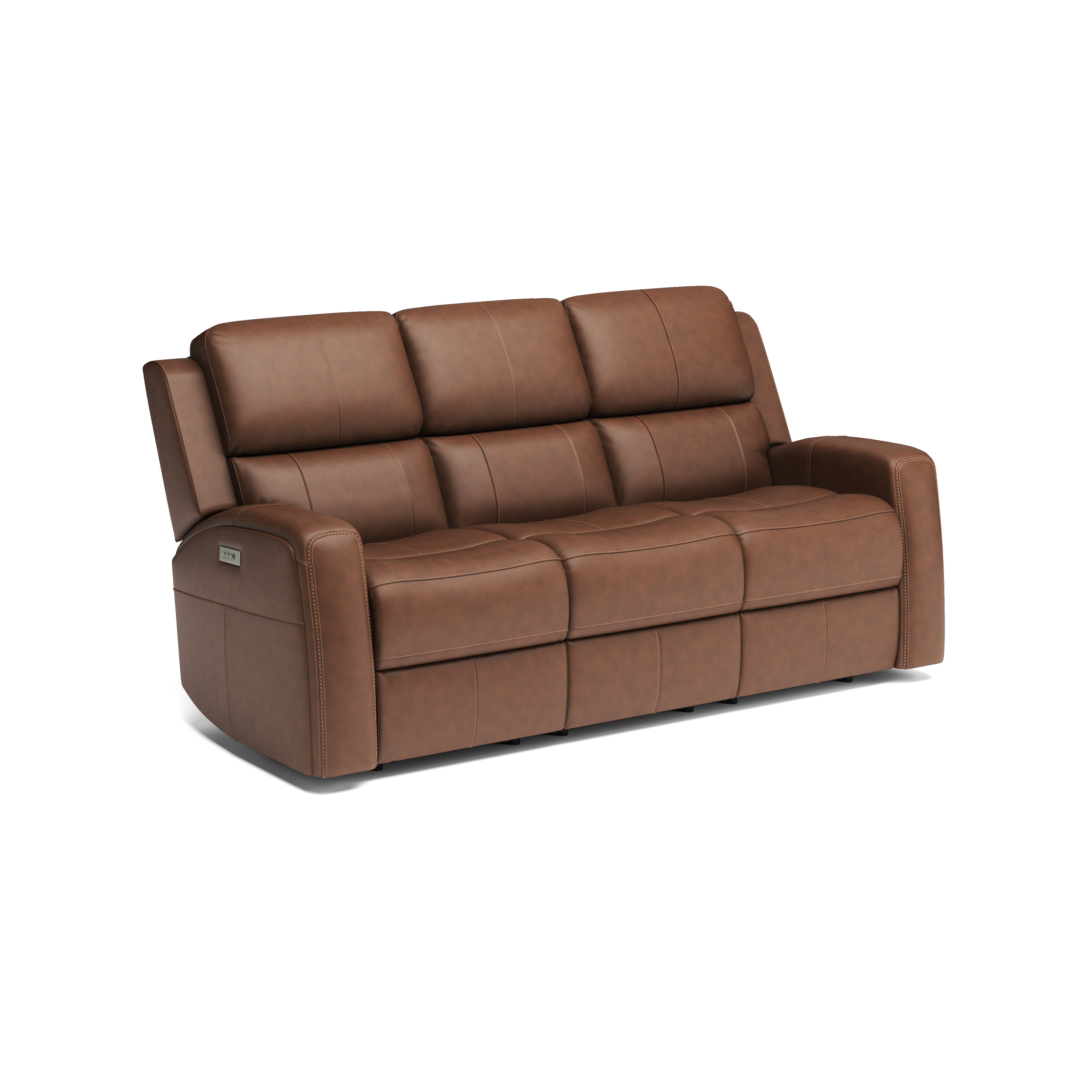 flexsteel leather reclining sofa