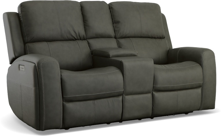 Flexsteel Latitudes Power Reclining Loveseat with Console and Power Headrests and Lumbar 1043-64PH