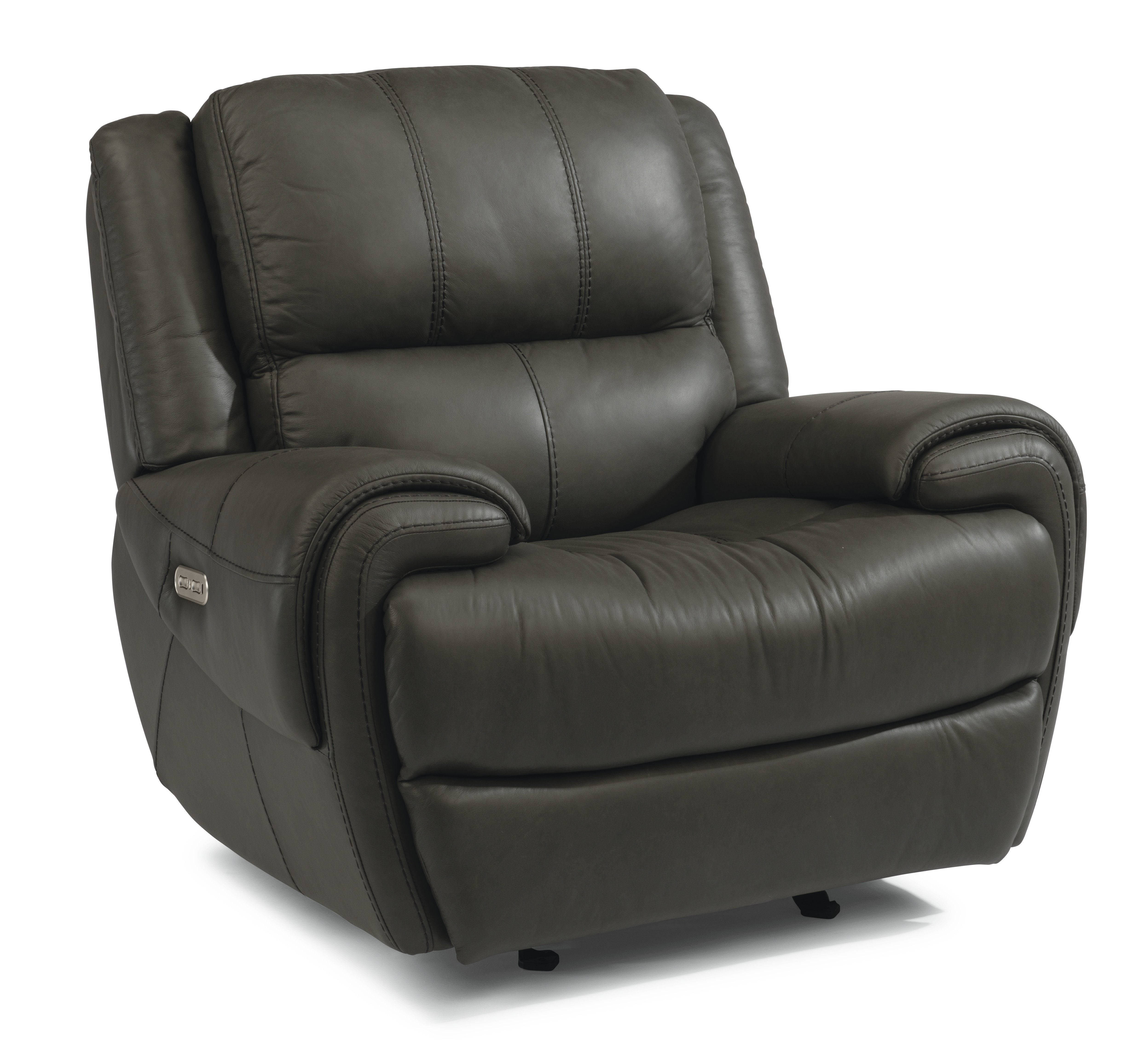 flexsteel brown power gliding recliner with power headrest