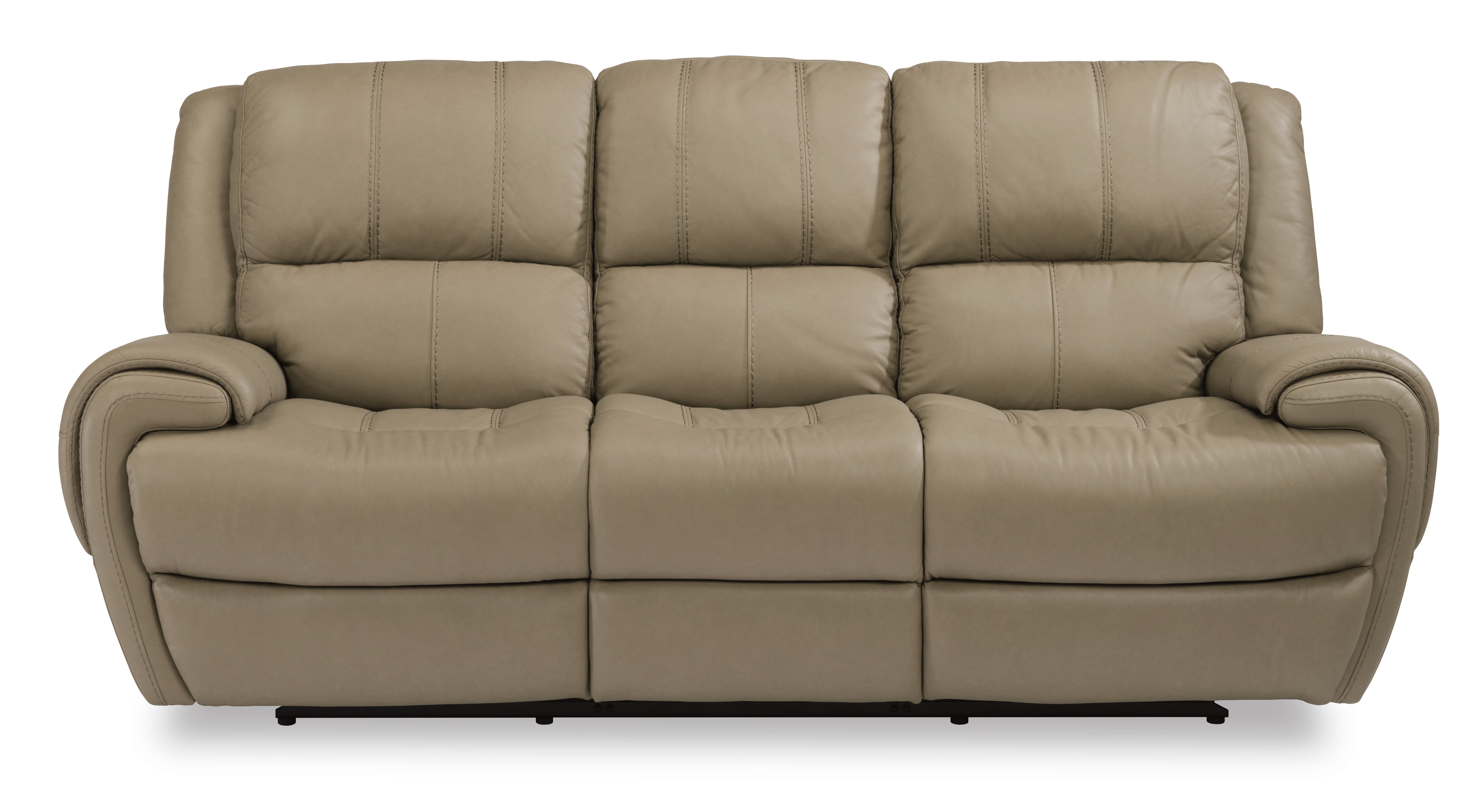 flexsteel leather power reclining sofa with power headrests