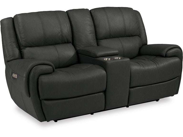 Picture of NANCE P2 LOVESEAT WITH CONSOLE GREY