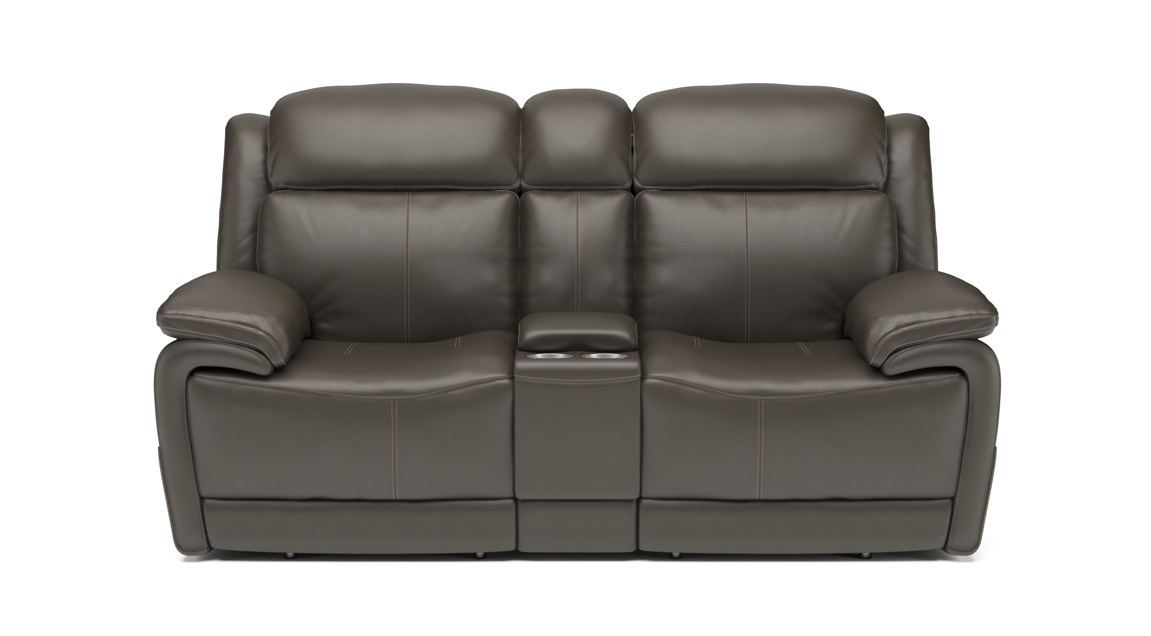 Flexsteel Living Room Power Reclining Loveseat with Console and Power