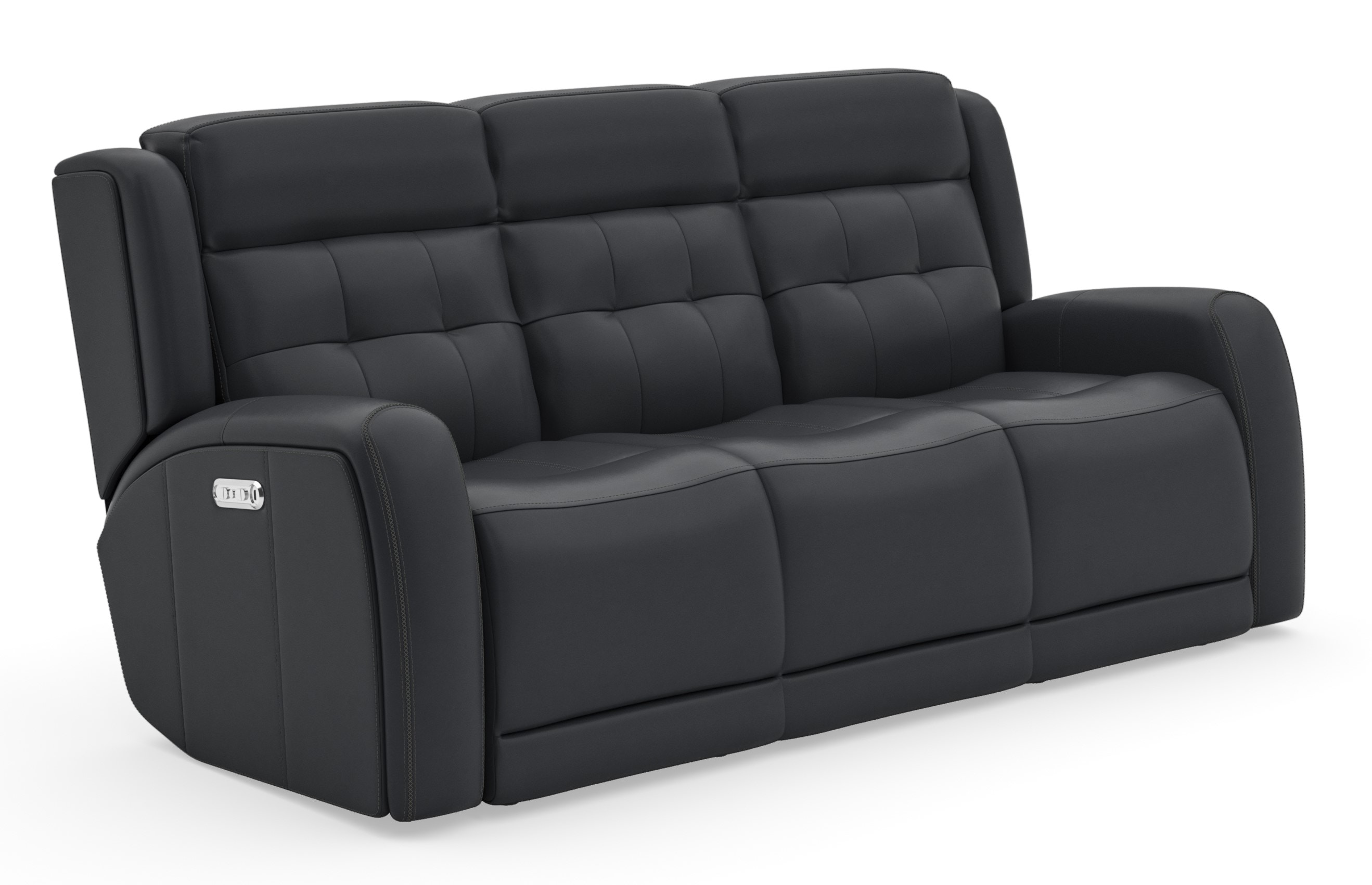 Flexsteel Living Room Power Reclining Sofa with Power Headrests