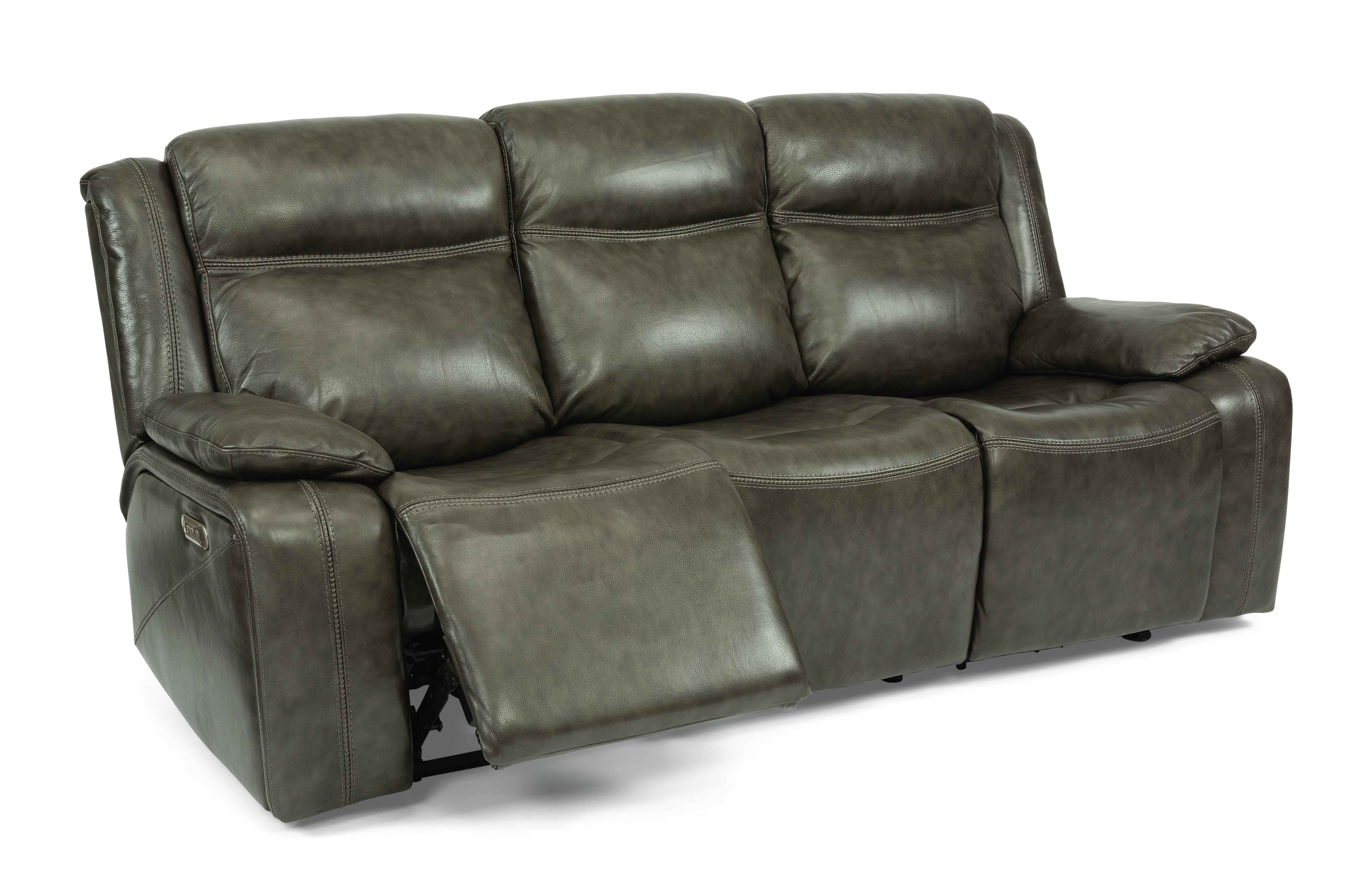 Flexsteel miller leather power reclining sofa with power deals headrests