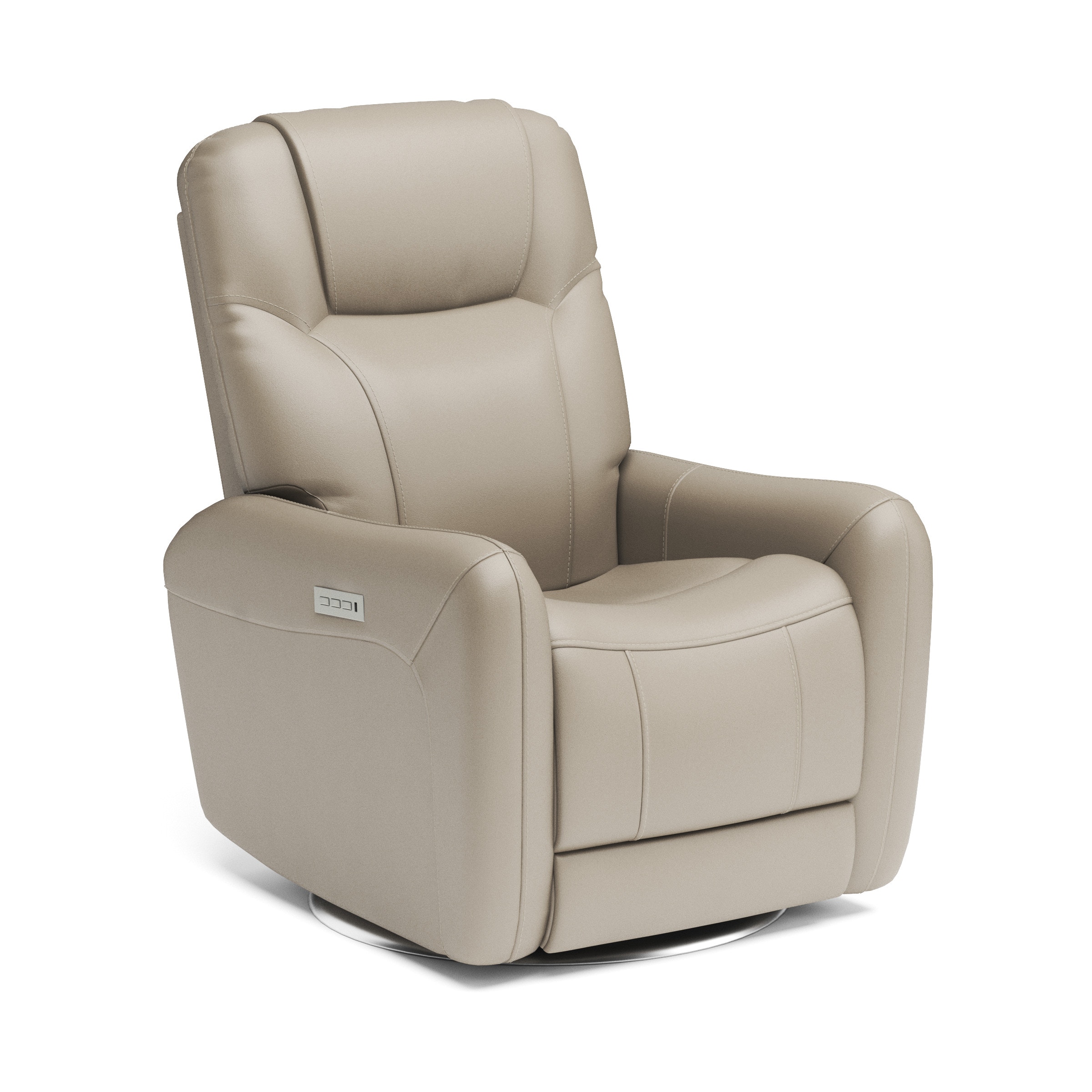 leather swivel power recliner