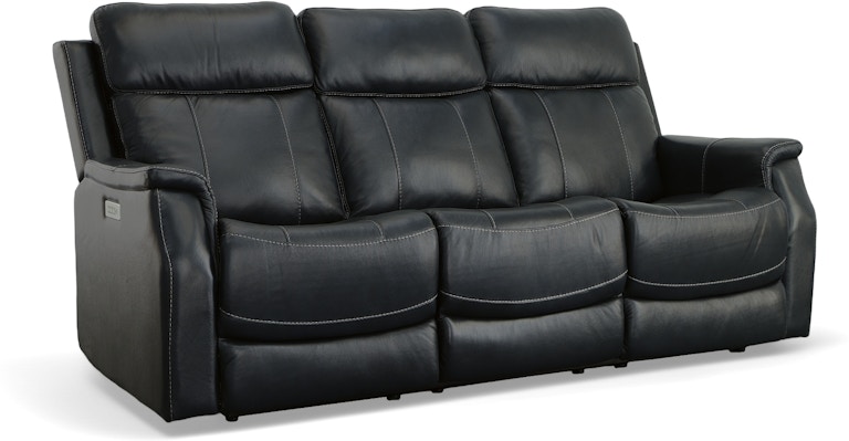 Flexsteel Living Room Power Reclining Sofa with Power Headrests and Lumbar  2860-62L - Dewey