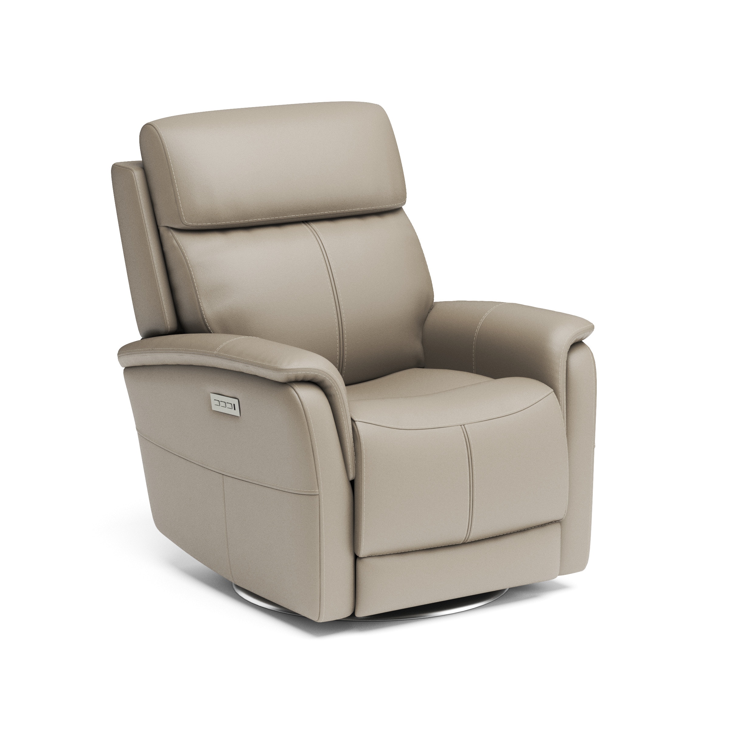 leather swivel power recliner