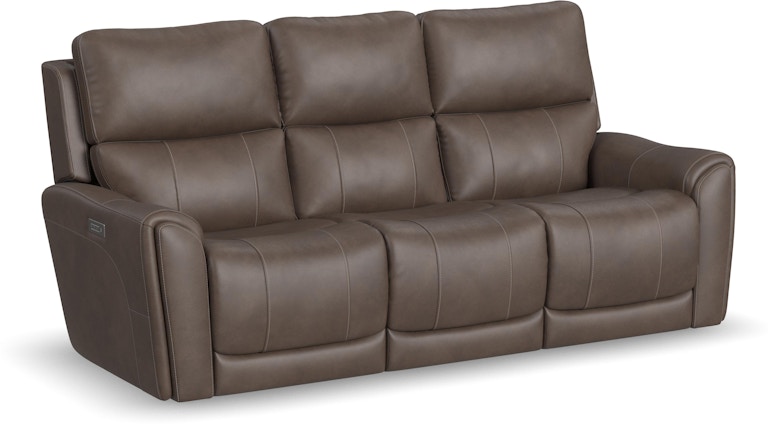 Flexsteel Carter Power Reclining Sofa with Console and Power Headrests and Lumbar 1587-63PH