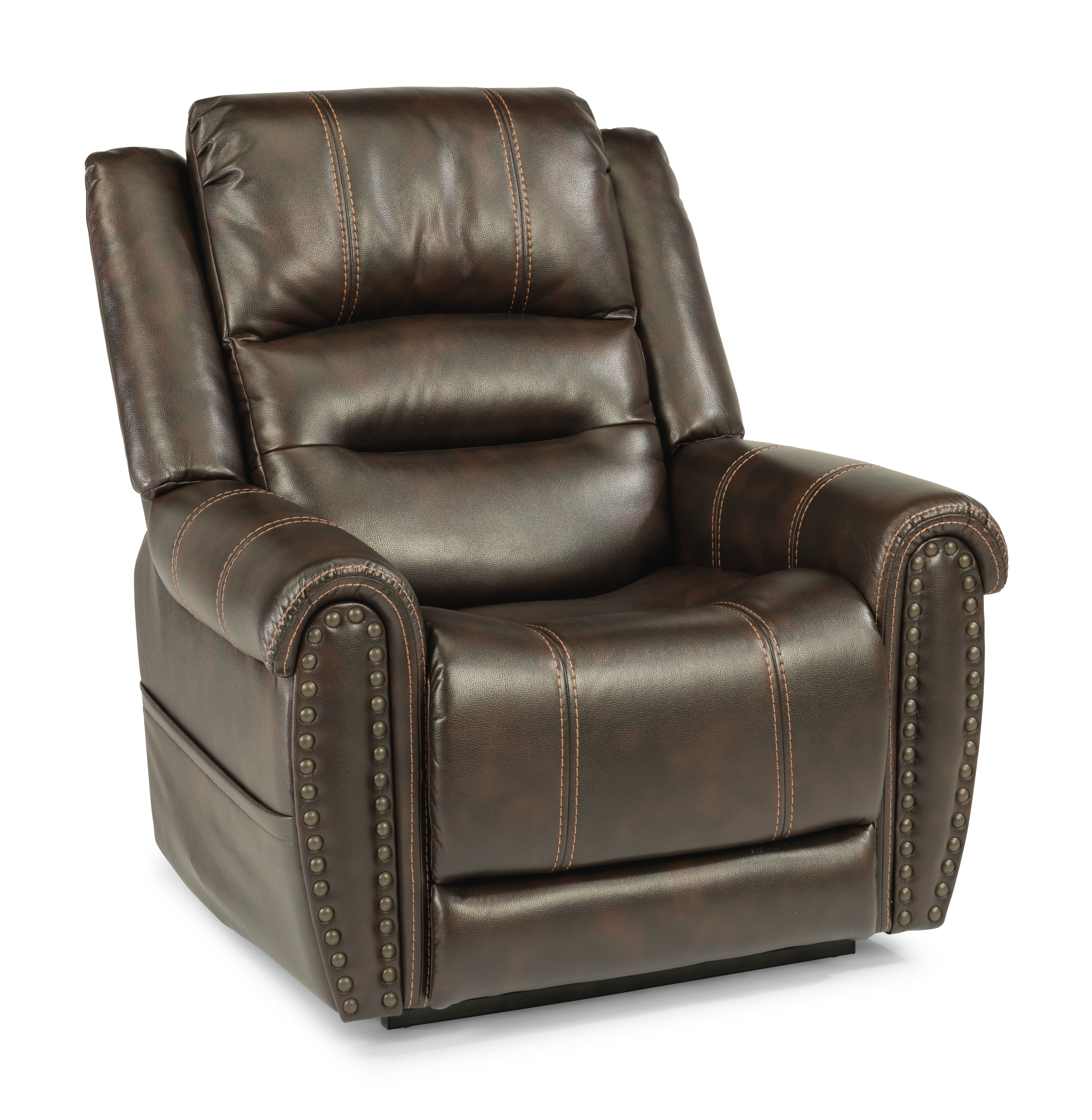 flexsteel oscar leather lift recliner with power headrest