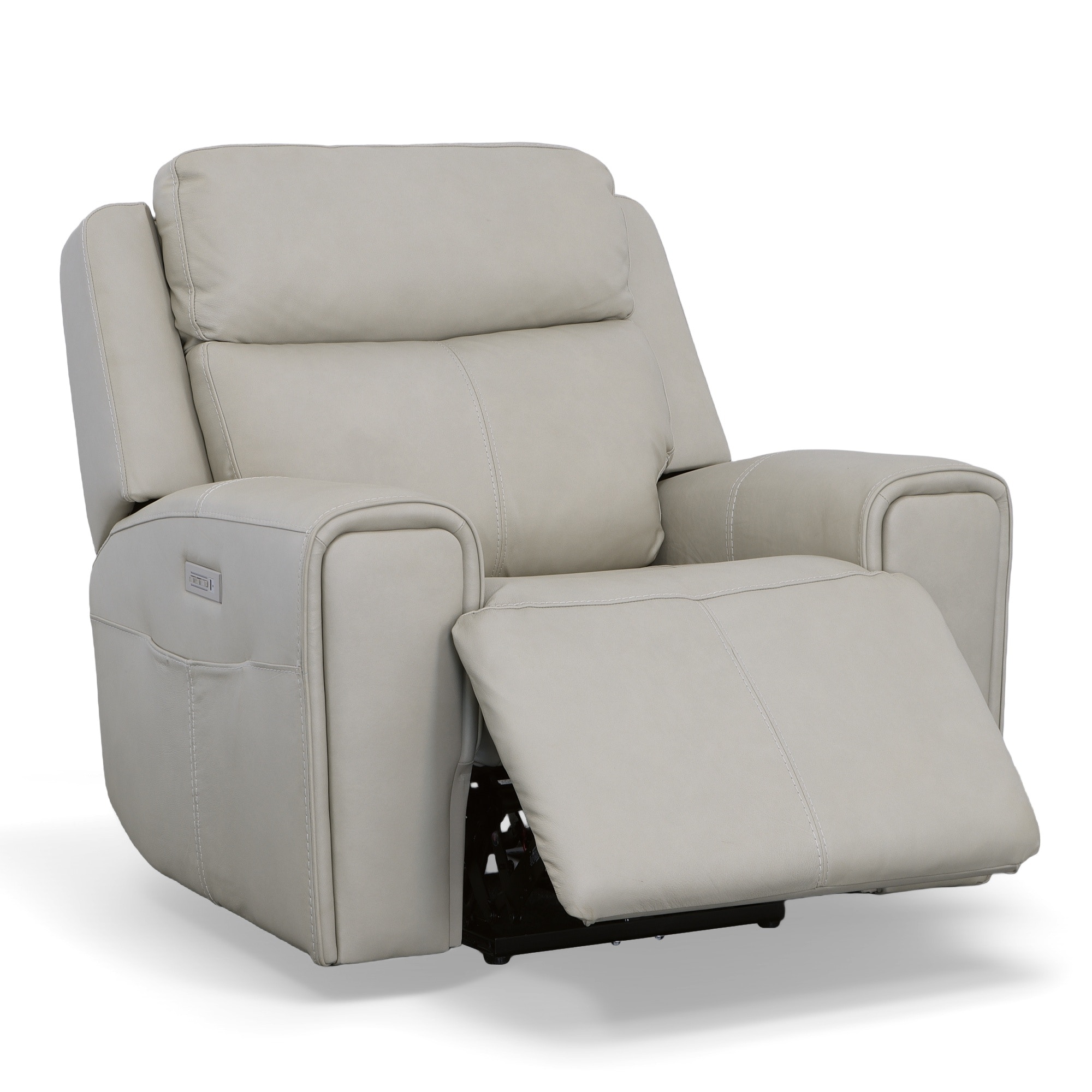 Electric recliner outlet with adjustable headrest