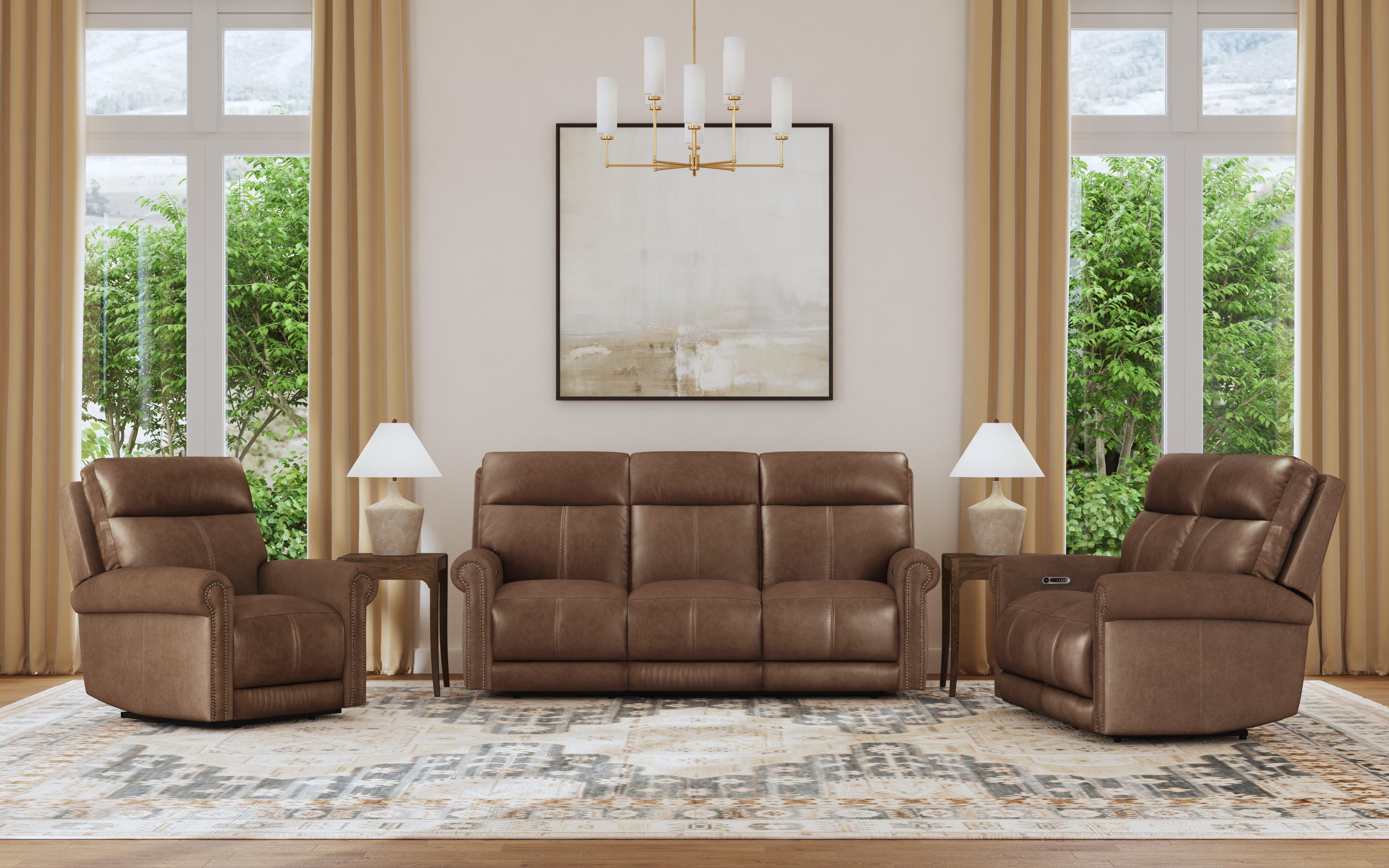 Flexsteel Living Room 1645-63PH-70671-PW Rec Sofa with CNSL, HR