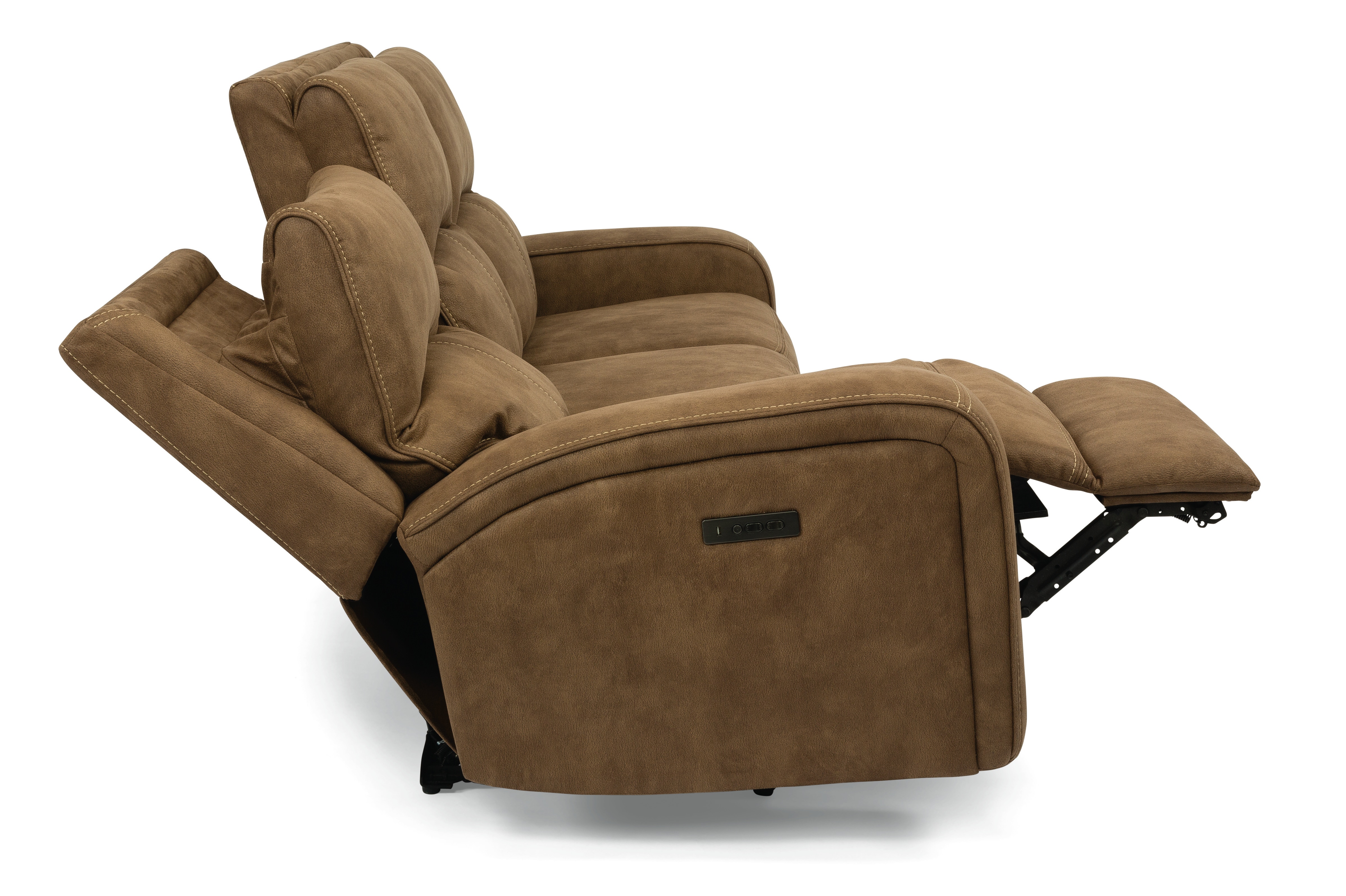 Flexsteel Living Room Power Reclining Sofa with Power Headrests 1650