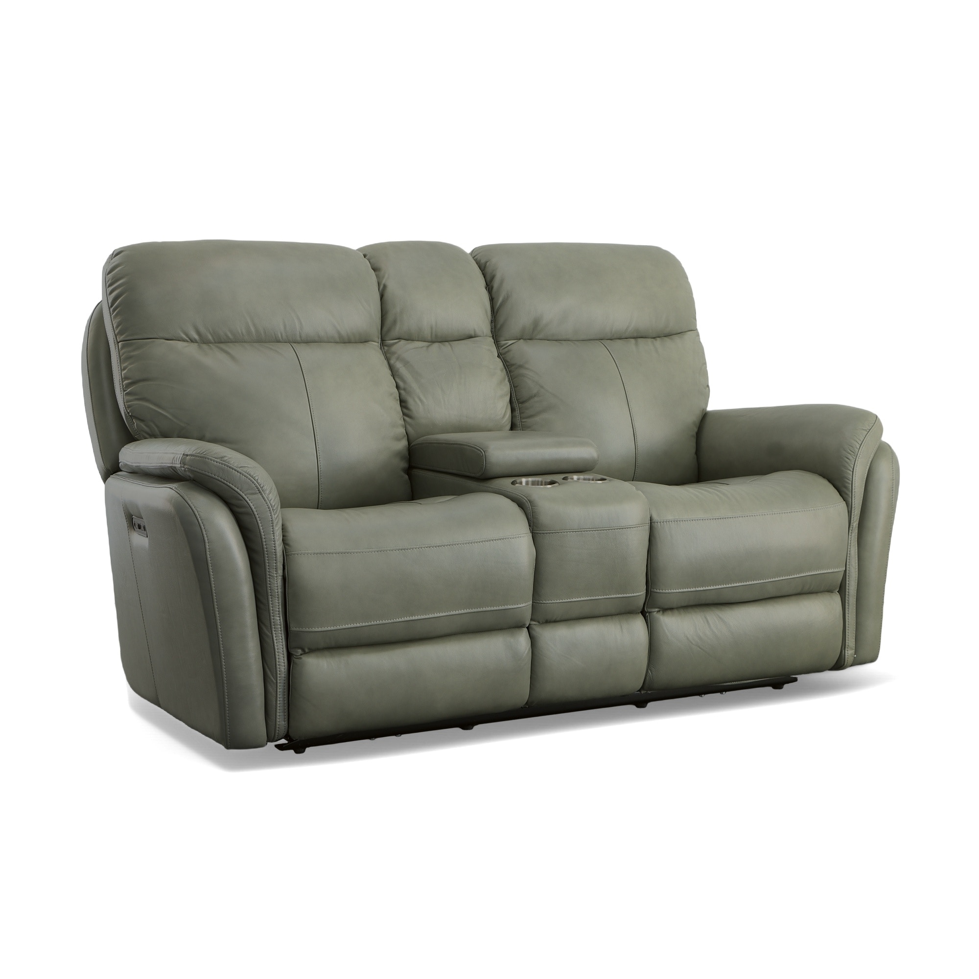 Flexsteel leather reclining discount loveseat