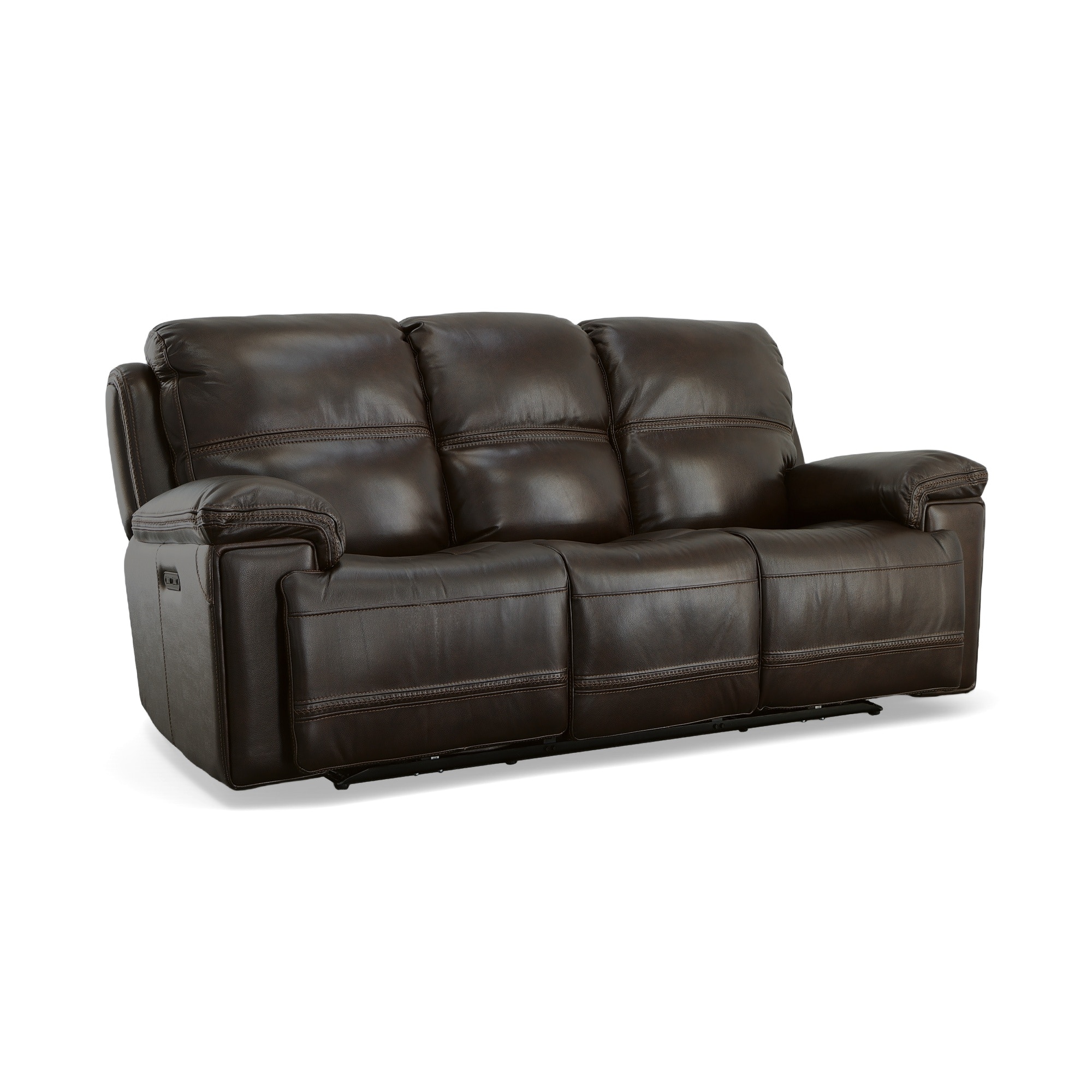 Flexsteel fenwick leather power reclining sofa 2025 with power headrests