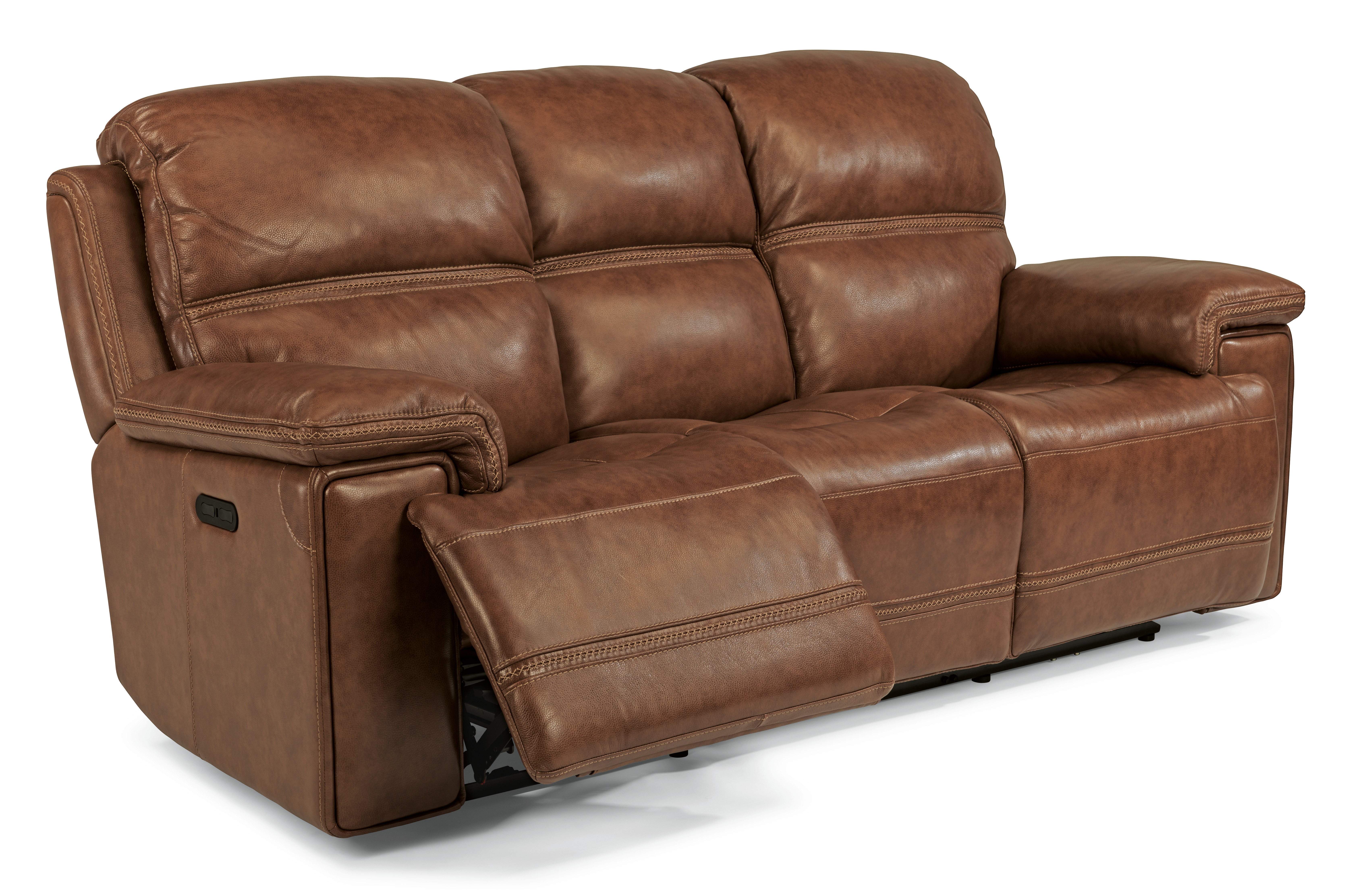 light brown reclining sofa