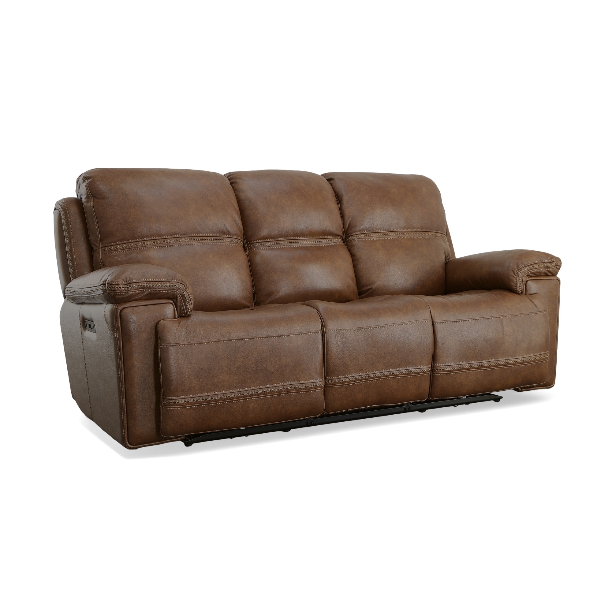 Top grain leather power reclining online sofa