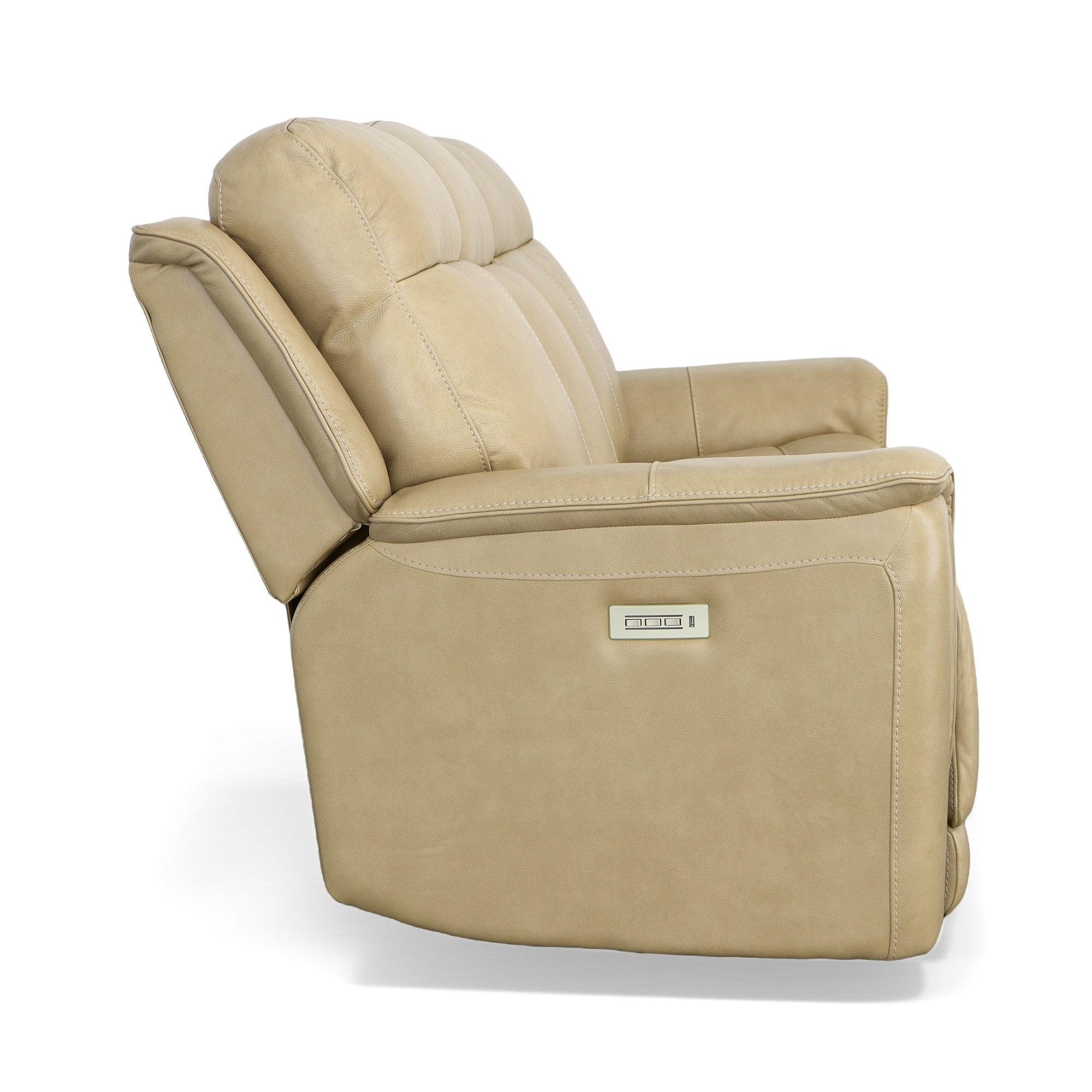 Flexsteel miller leather power reclining sofa with power store headrests