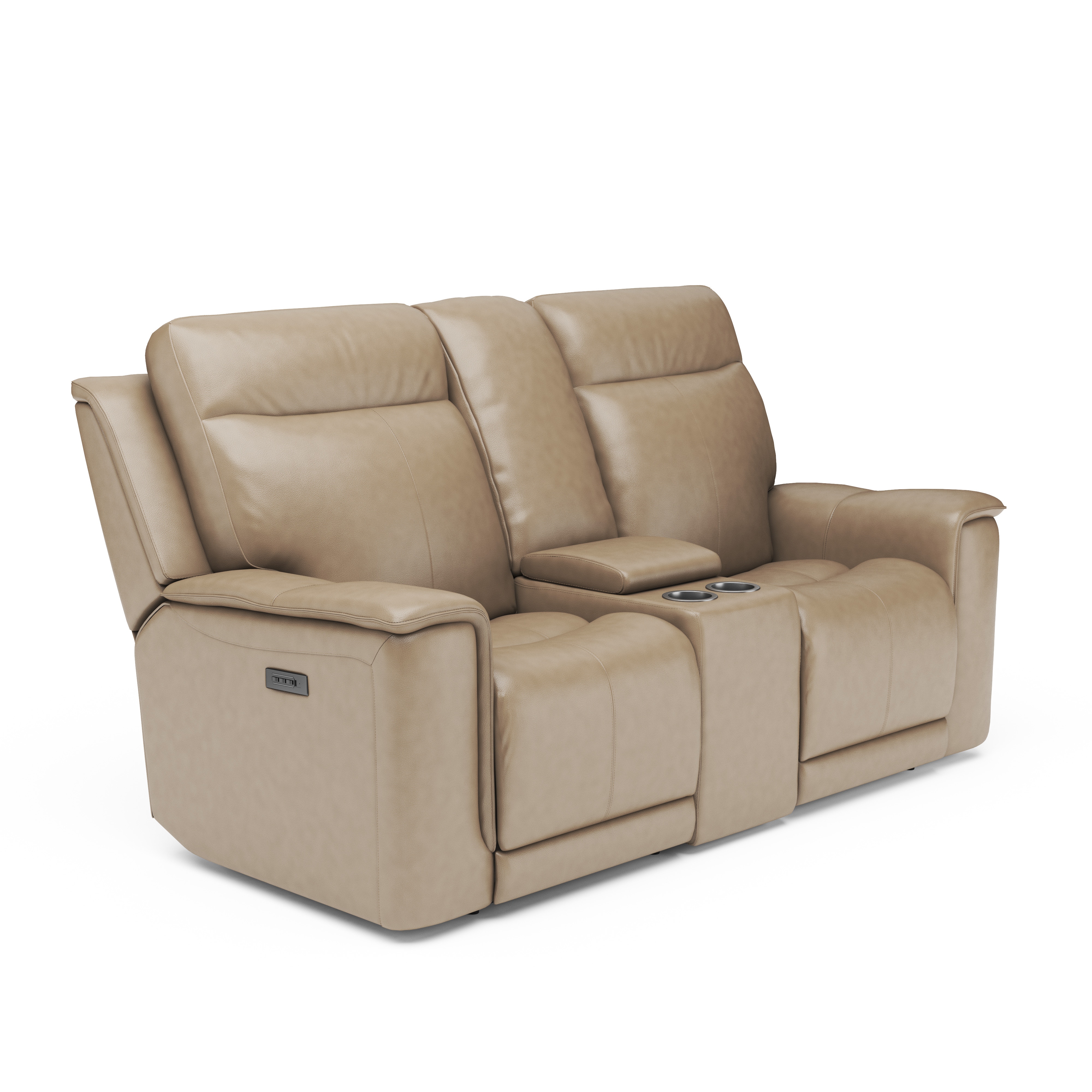 Flexsteel Living Room Power Reclining Loveseat with Console and Power  Headrests and Lumbar
