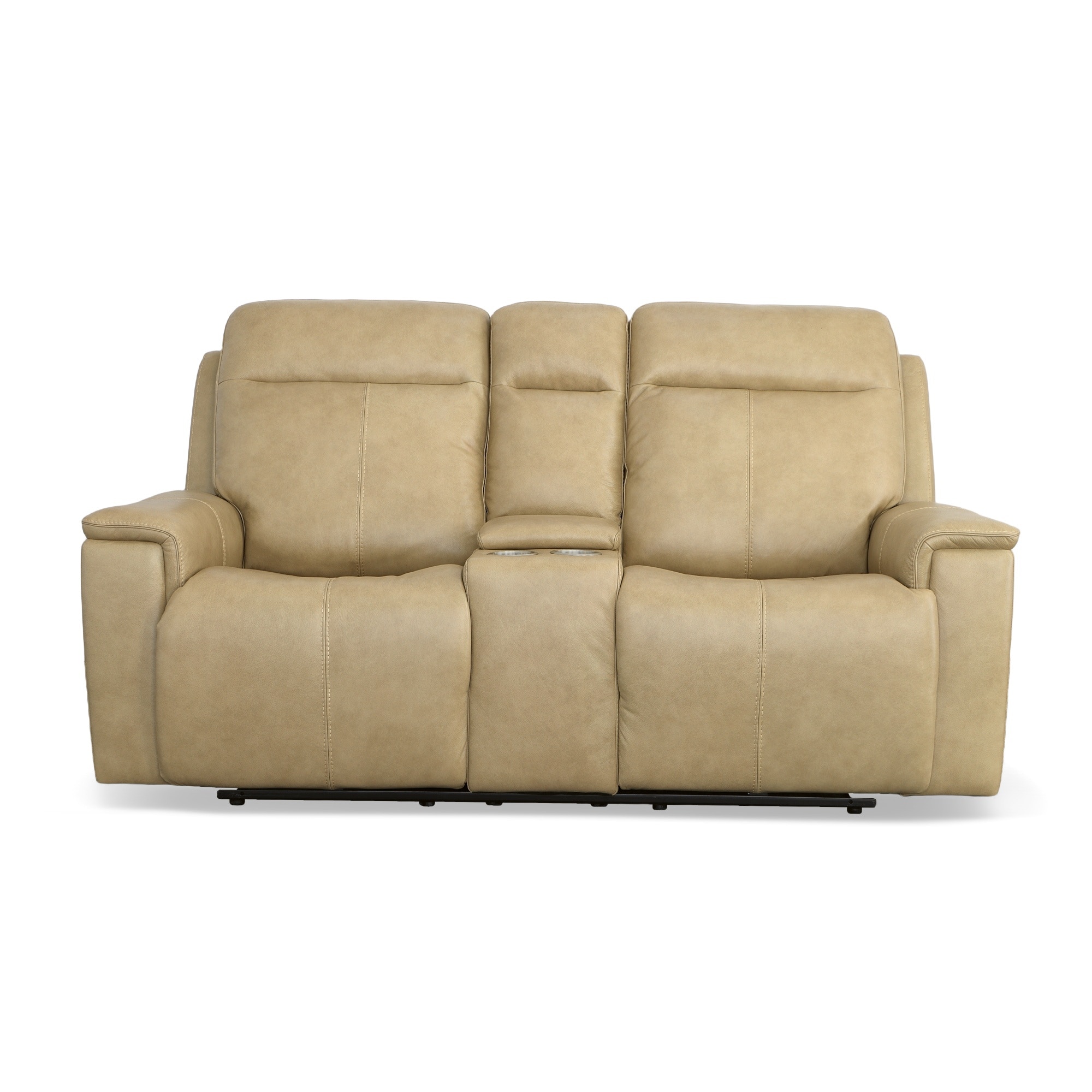 Flexsteel Living Room Power Reclining Loveseat with Console and