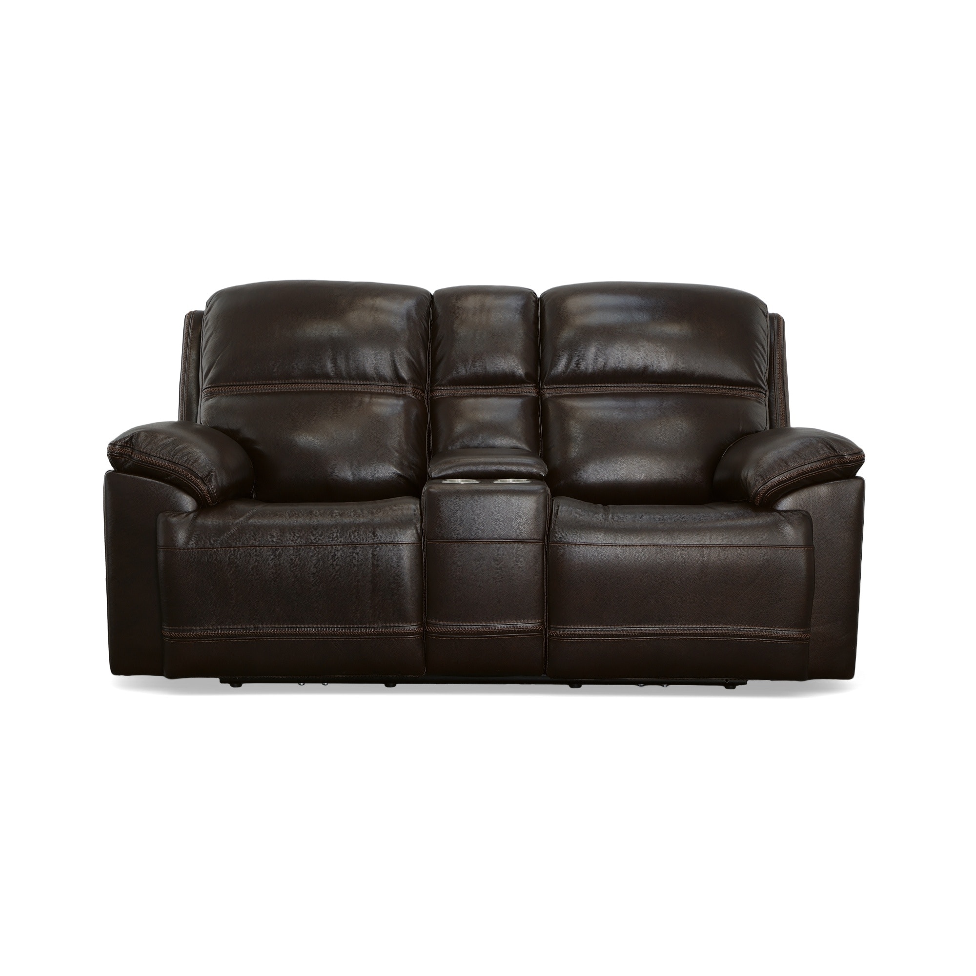 Power Reclining Loveseat with Console and Power Headrests