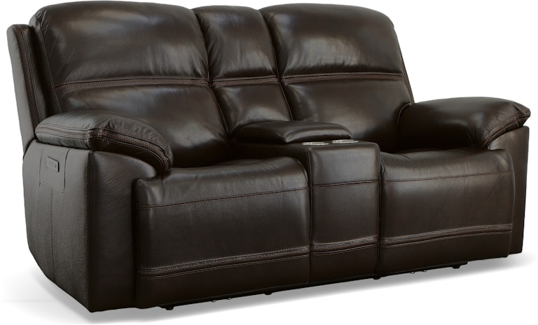 Flexsteel Power Reclining Loveseat with Console and Power Headrests 1759-64PH