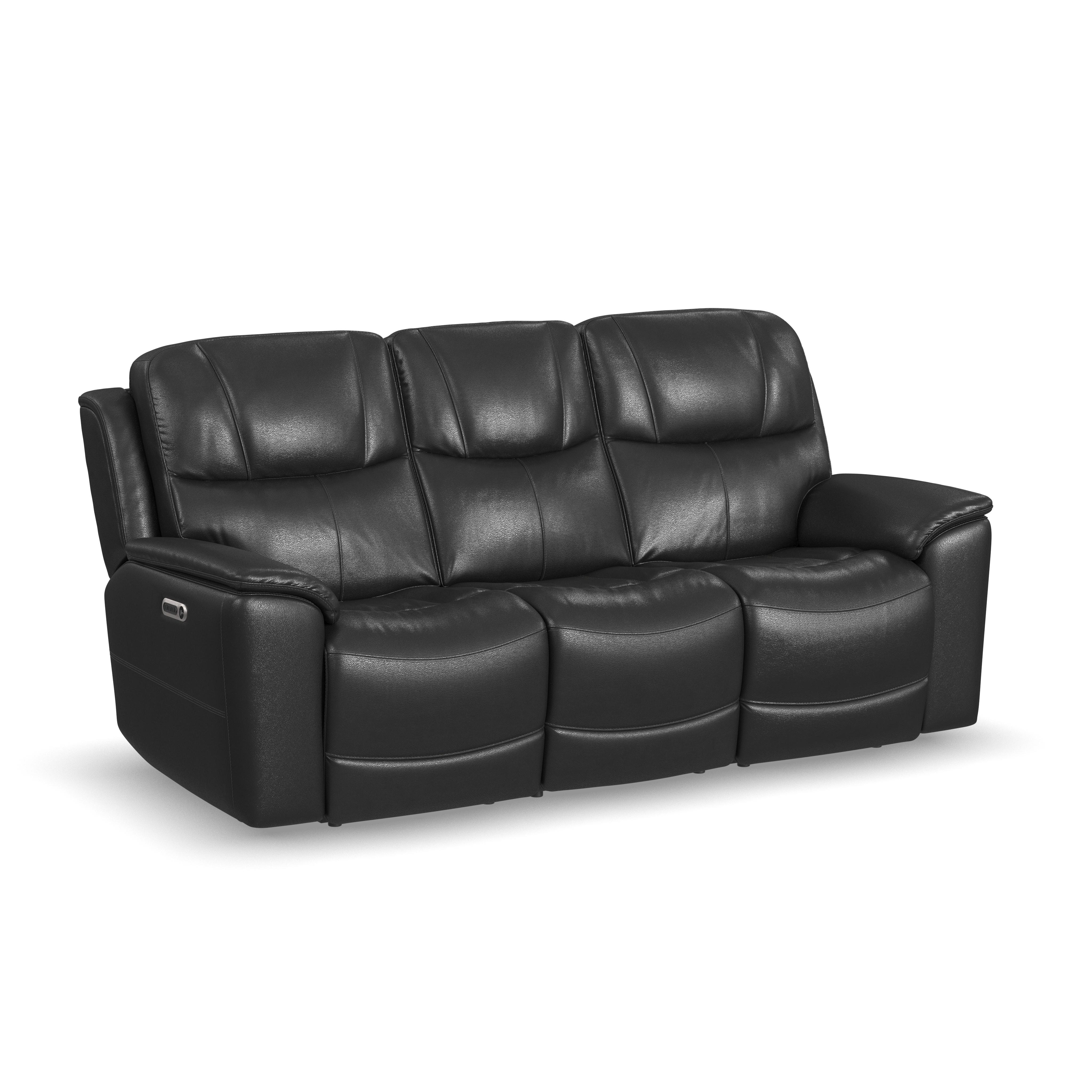 Flexsteel Living Room Power Reclining Sofa with Power Headrests and