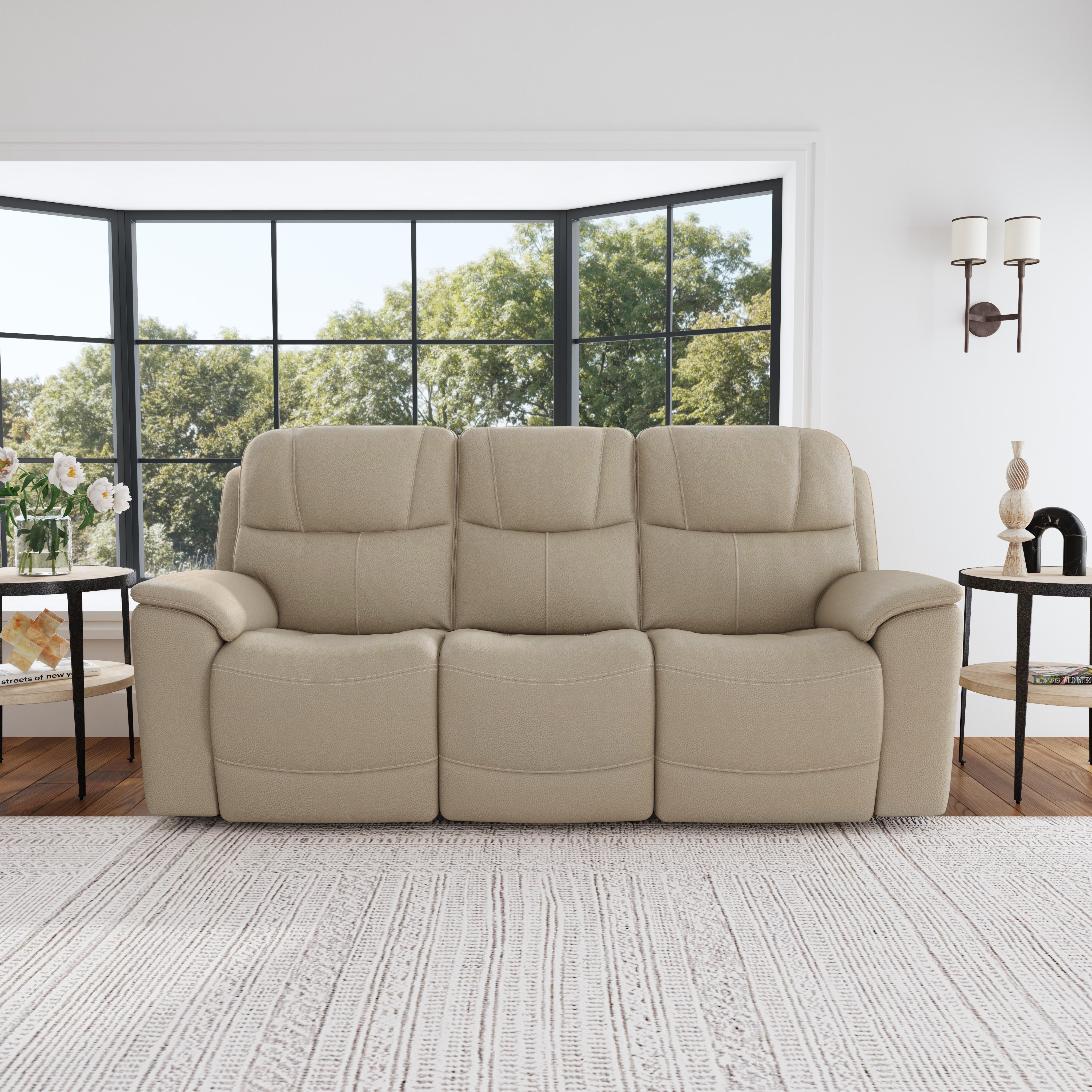 Flexsteel Living Room Power Reclining Sofa With Power Headrests And ...