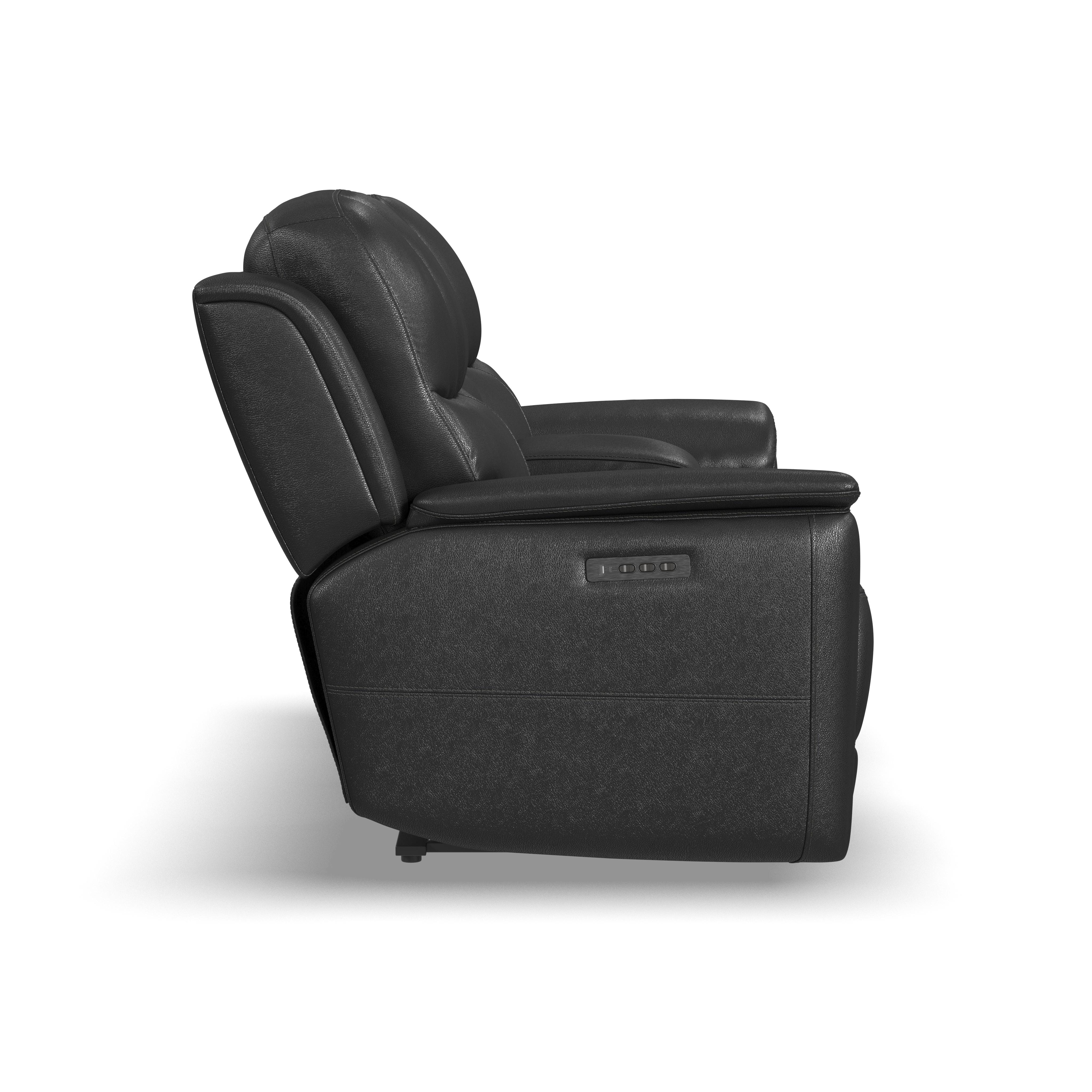 Flexsteel Crew Power Reclining Loveseat with Console and Power