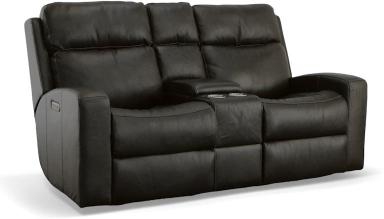 Flexsteel Cody Power Reclining Loveseat with Console and Power Headrests 1820-64PH