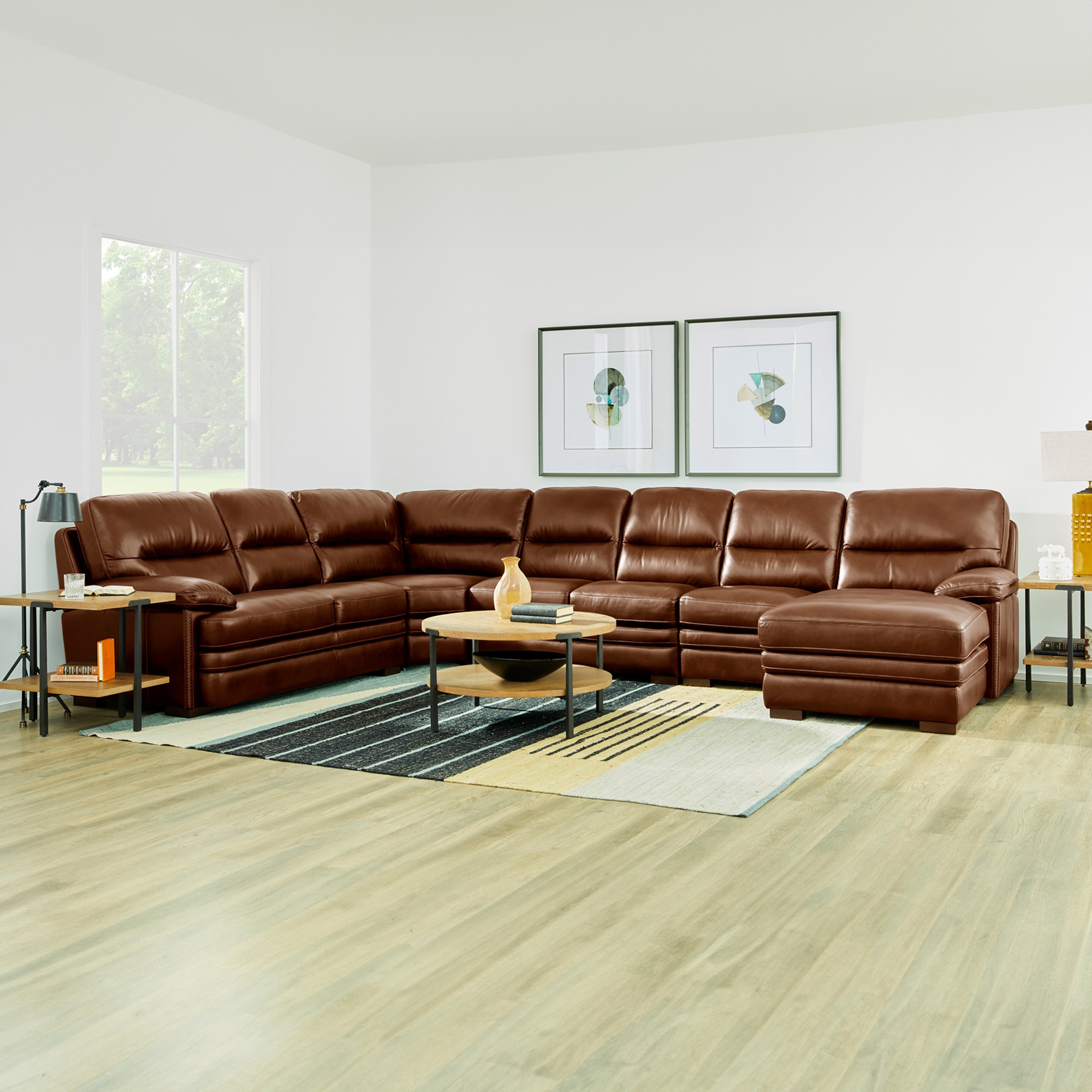 Flexsteel leather sectional online