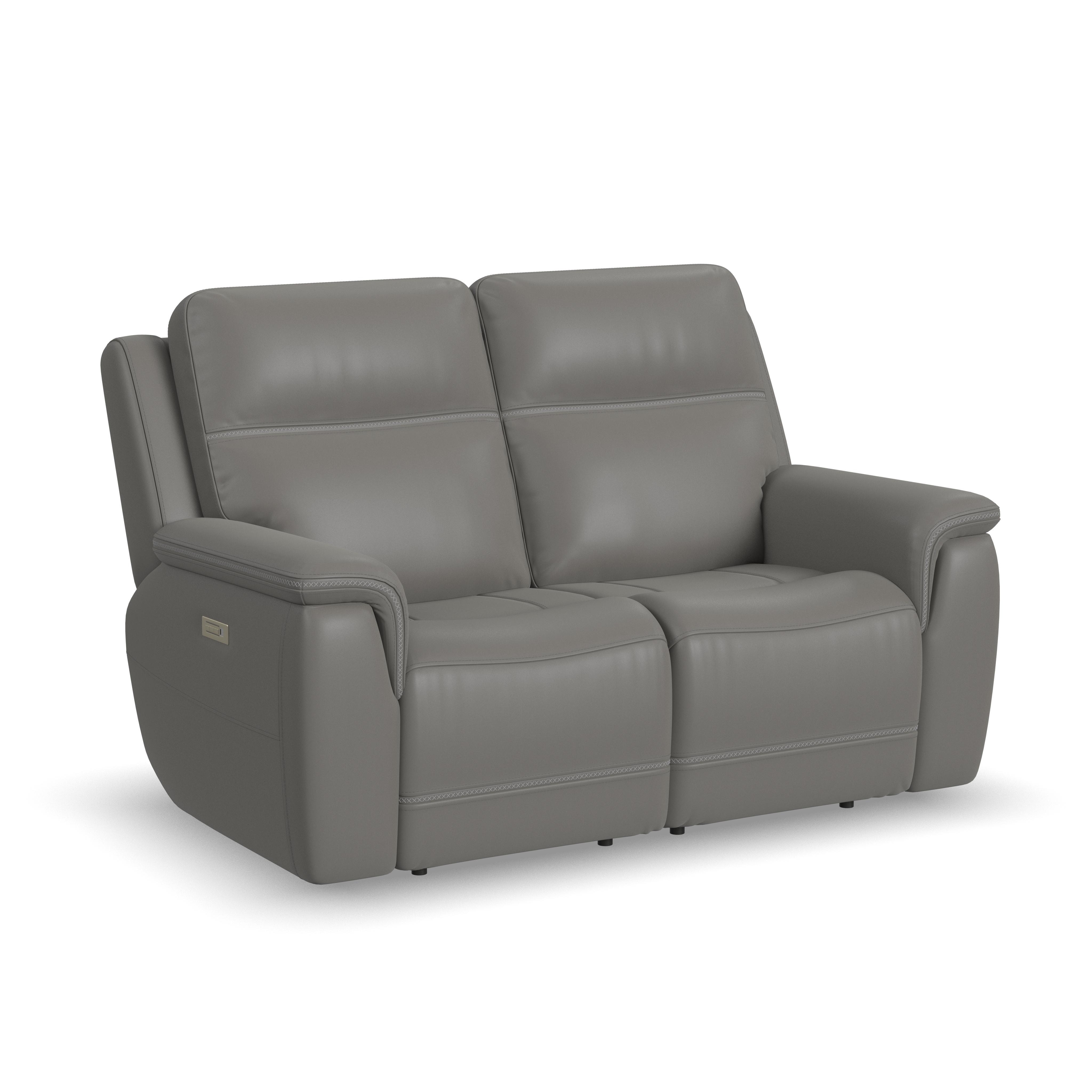 Flexsteel Living Room Power Reclining Loveseat with Power Headrests and