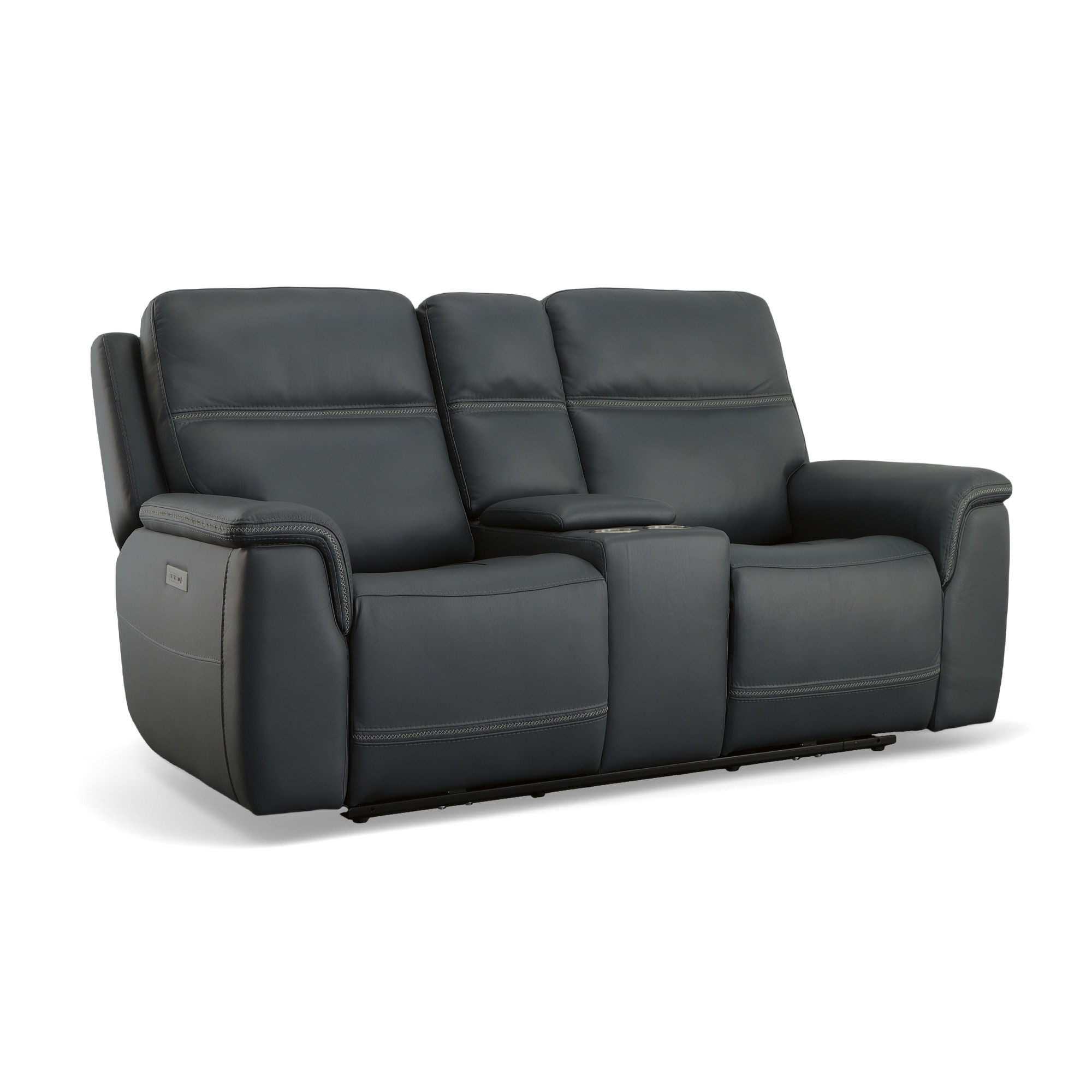 Flexsteel Living Room Power Reclining Loveseat with Console and