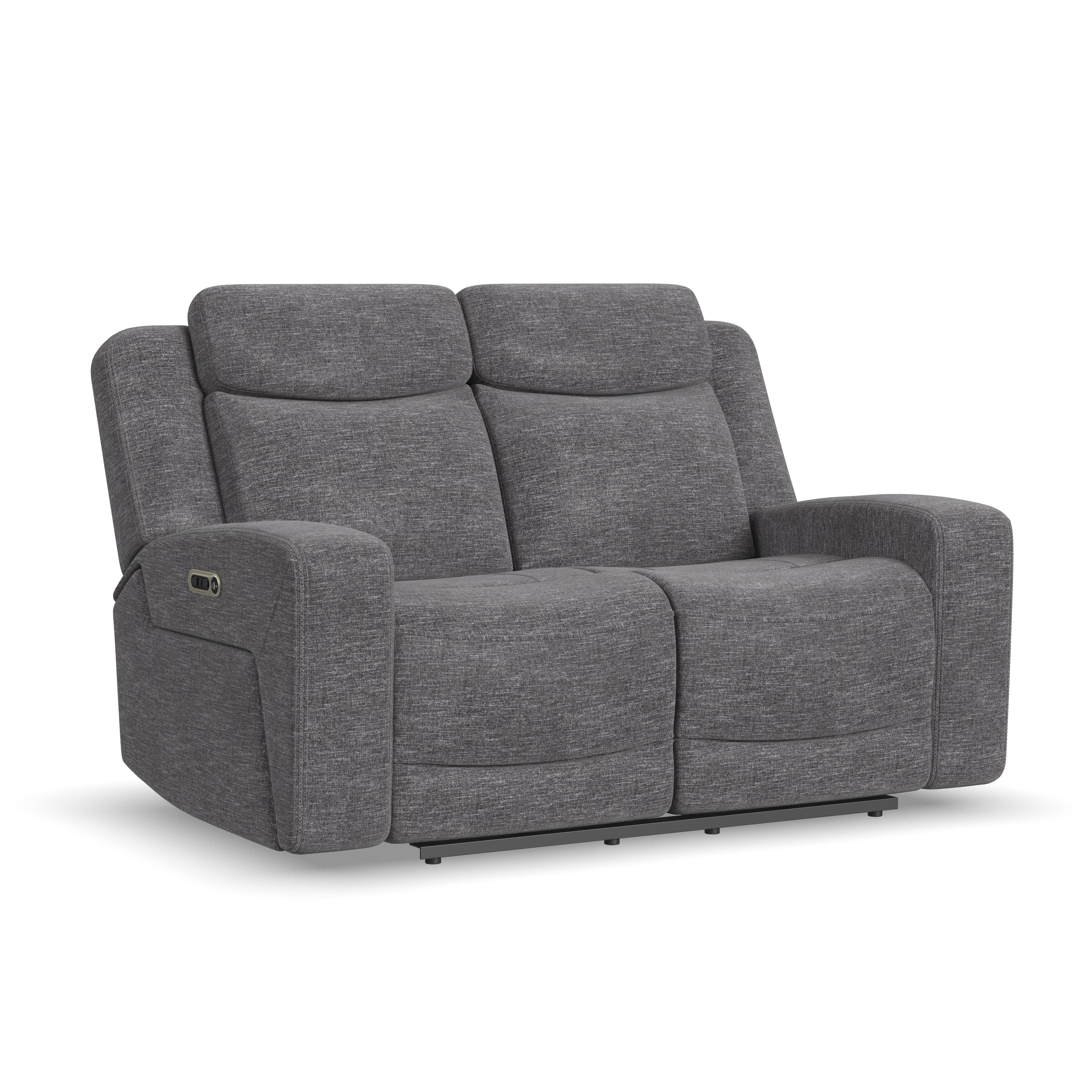 Flexsteel Power Reclining Loveseat with Power Headrests 1847-60PH