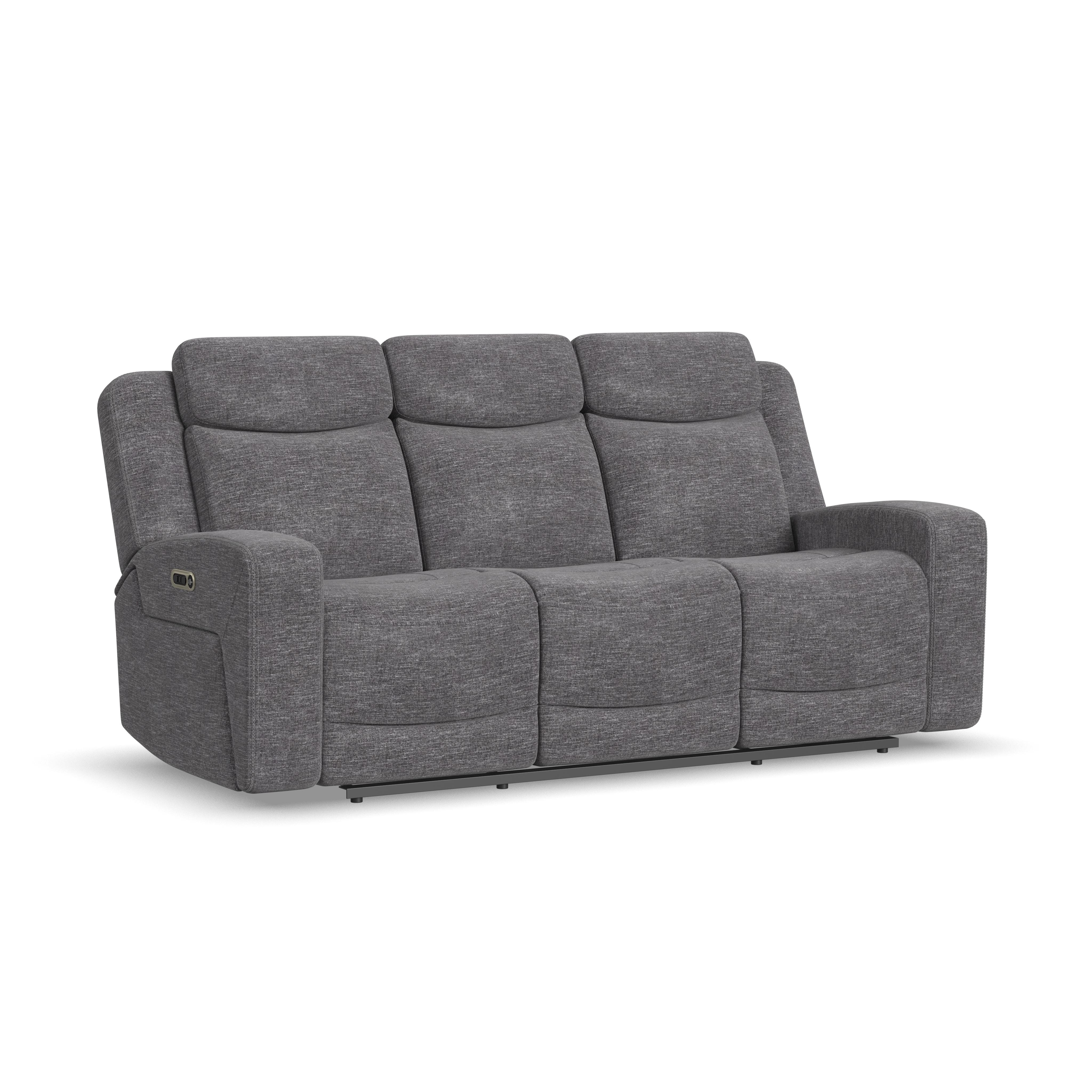 Flexsteel Living Room Power Reclining Sofa with Power Headrests 1847 62PH Greenbaum Home