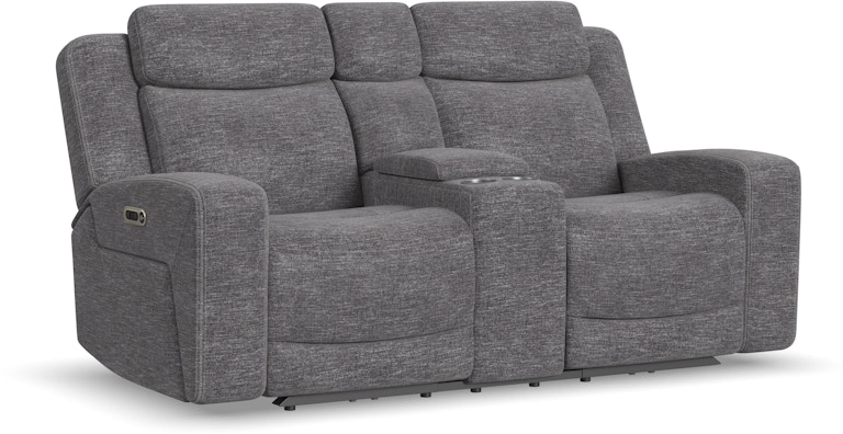 Flexsteel Latitudes Power Reclining Loveseat with Console and Power Headrests 1847-64PH