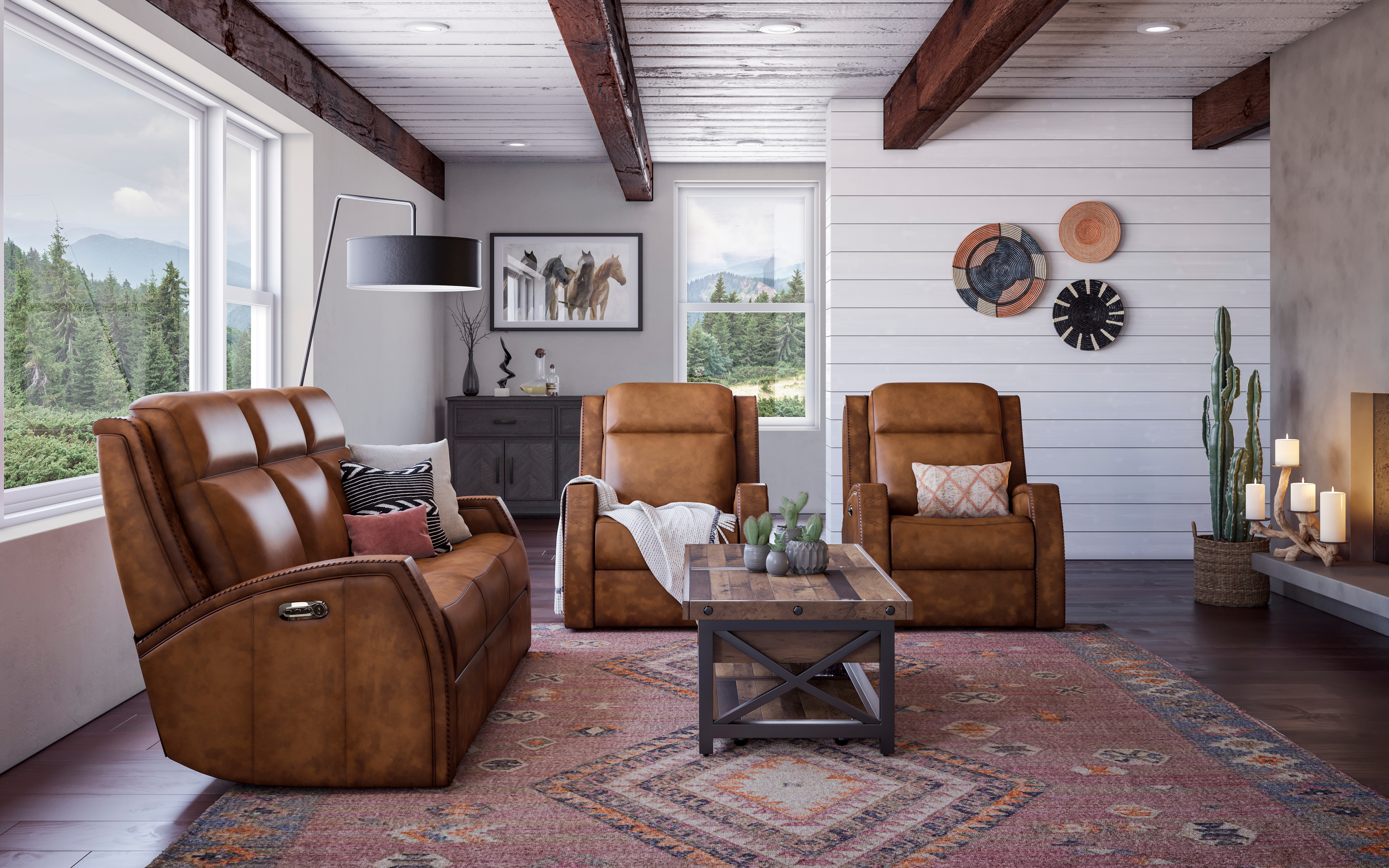 Flexsteel Living Room Mustang Power Reclining Sofa is available in the Sacramento, CA area from