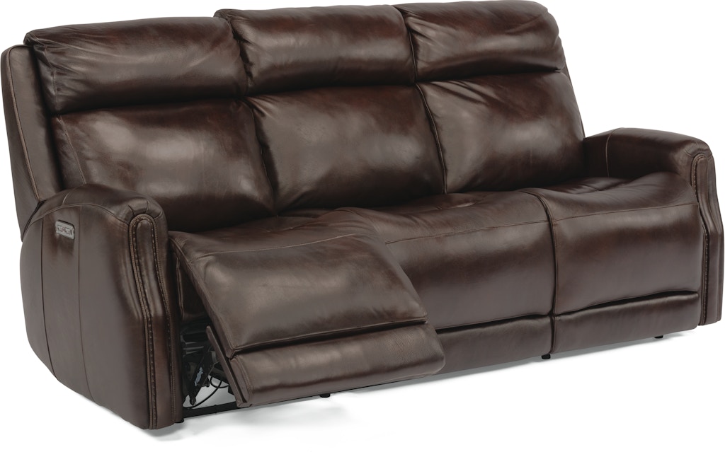 Flexsteel Living Room Power Reclining Sofa With Power Headrests 1897 62ph Bf Myers Furniture