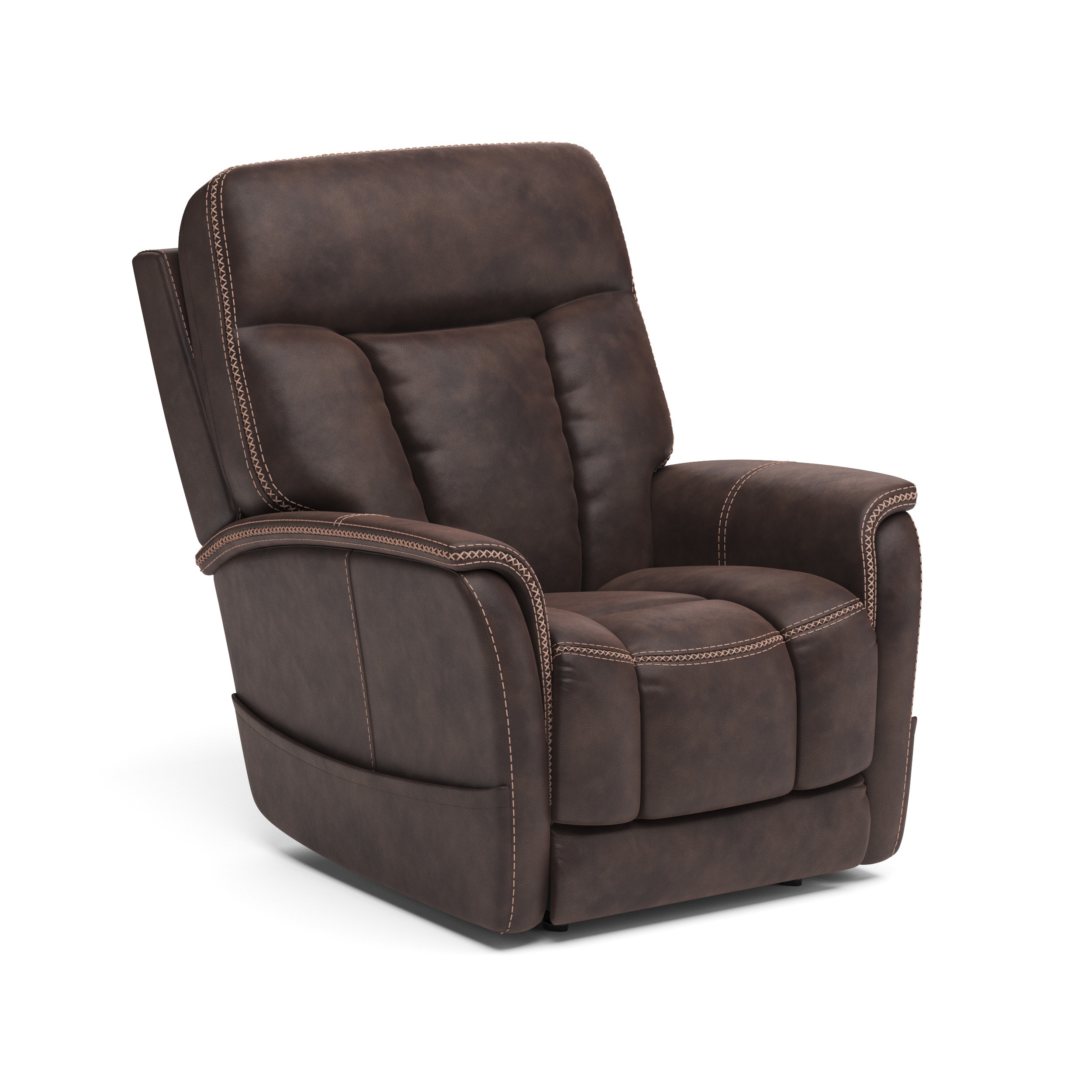 Flexsteel clive leather power recliner with power discount headrest