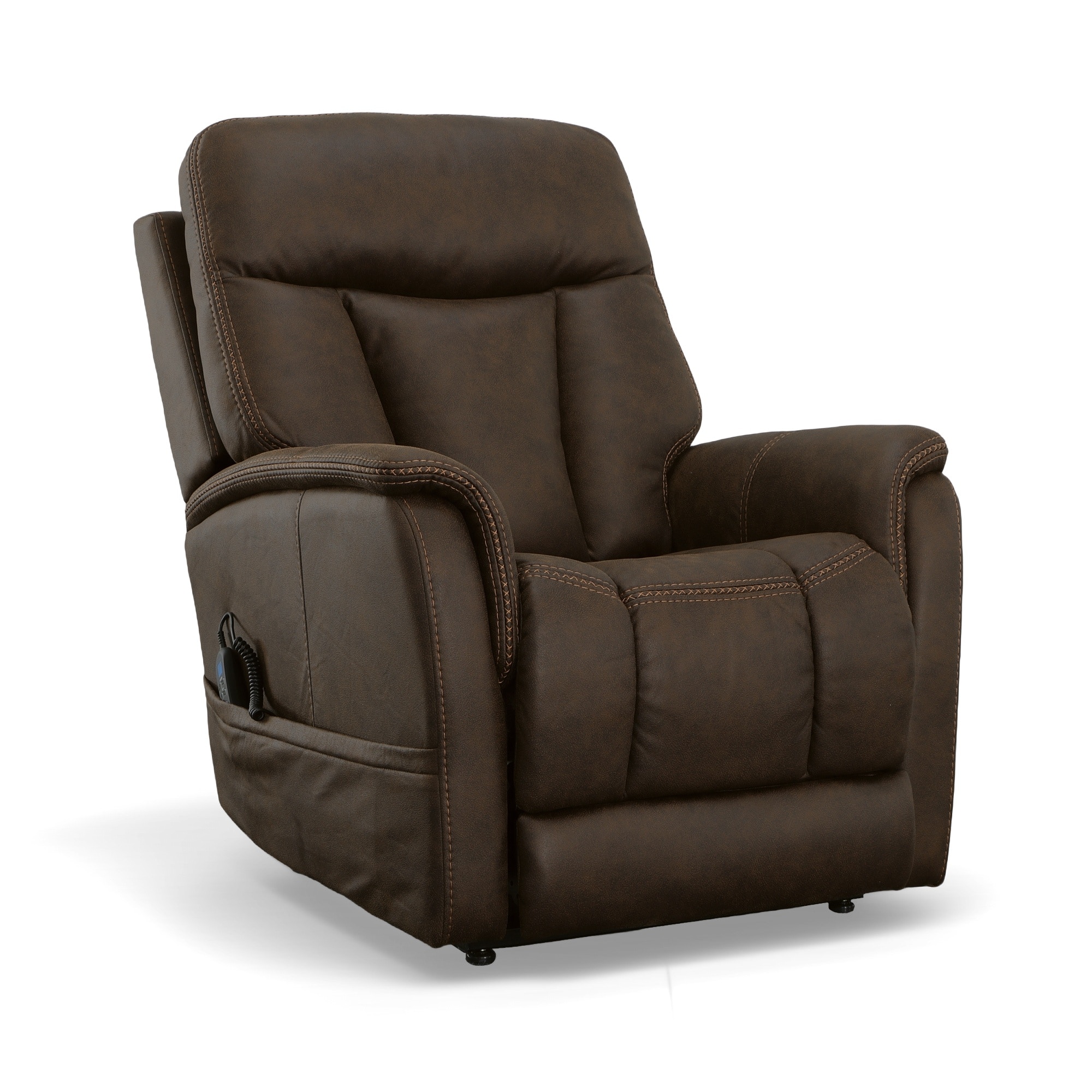 Power lift recliner with power headrest and lumbar deals support