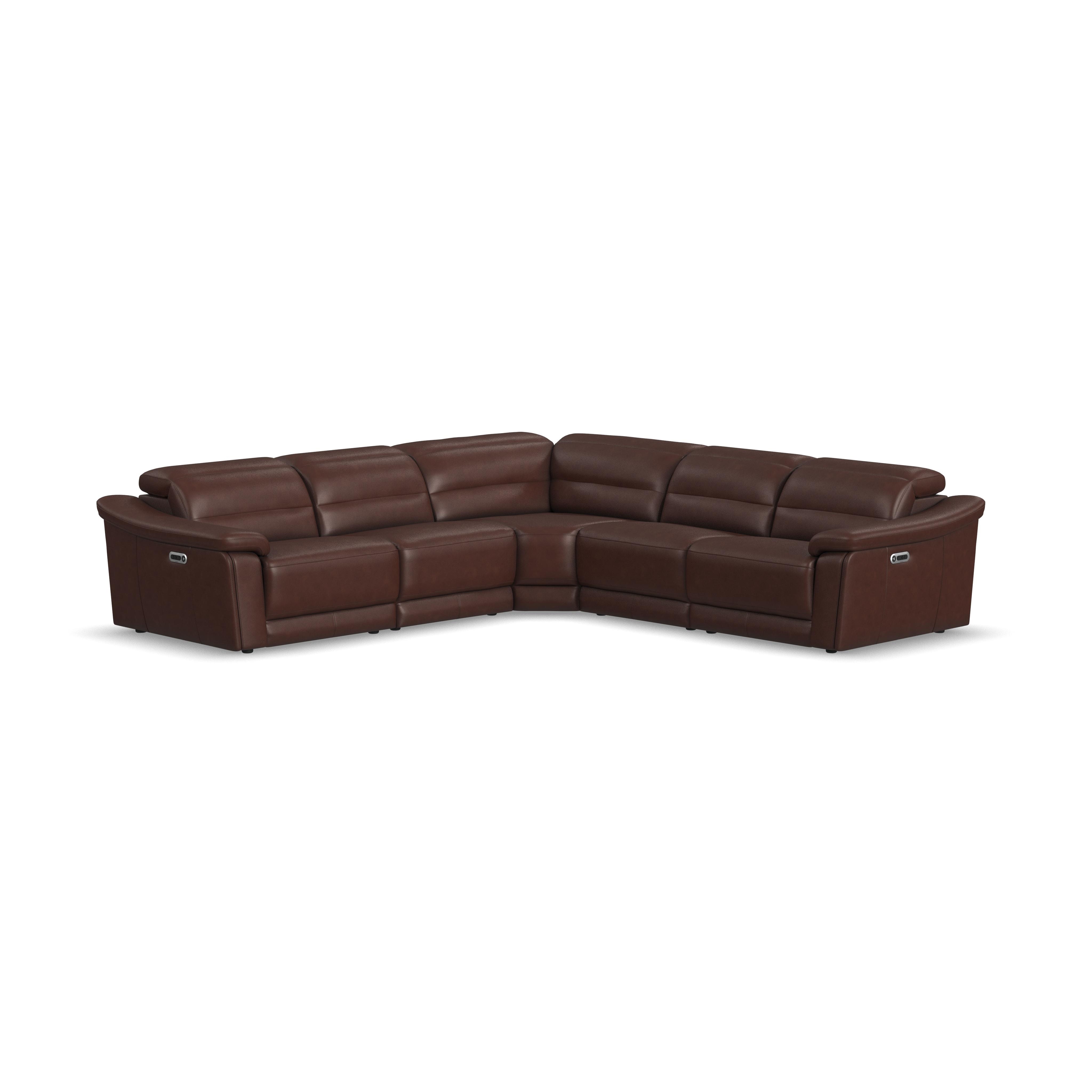 Flexsteel Power Reclining Sectional with Power Headrest and Lumbar 1969-SECTP3-70570