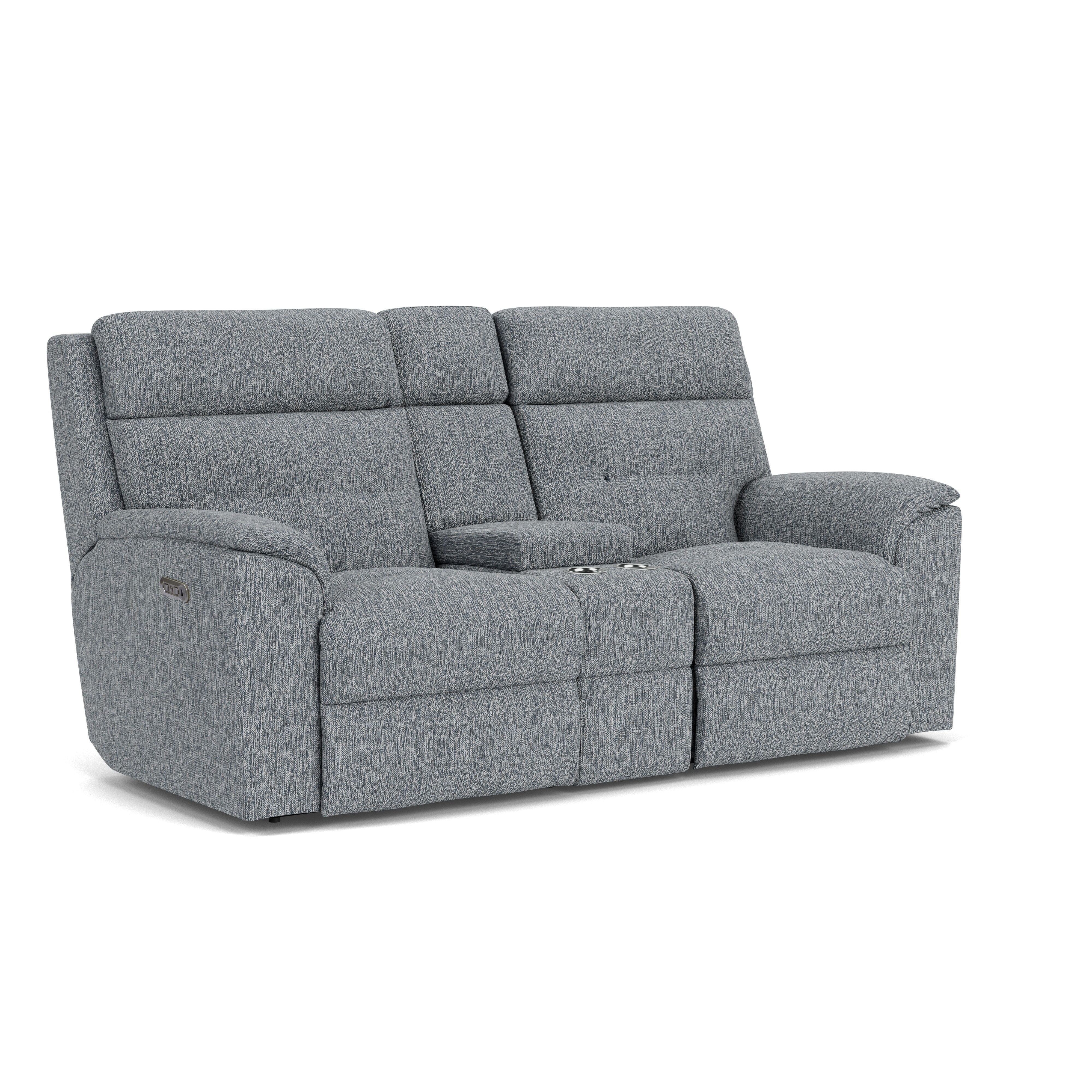 Flexsteel Power Reclining Loveseat with Console and Power Headrests 2804-601H