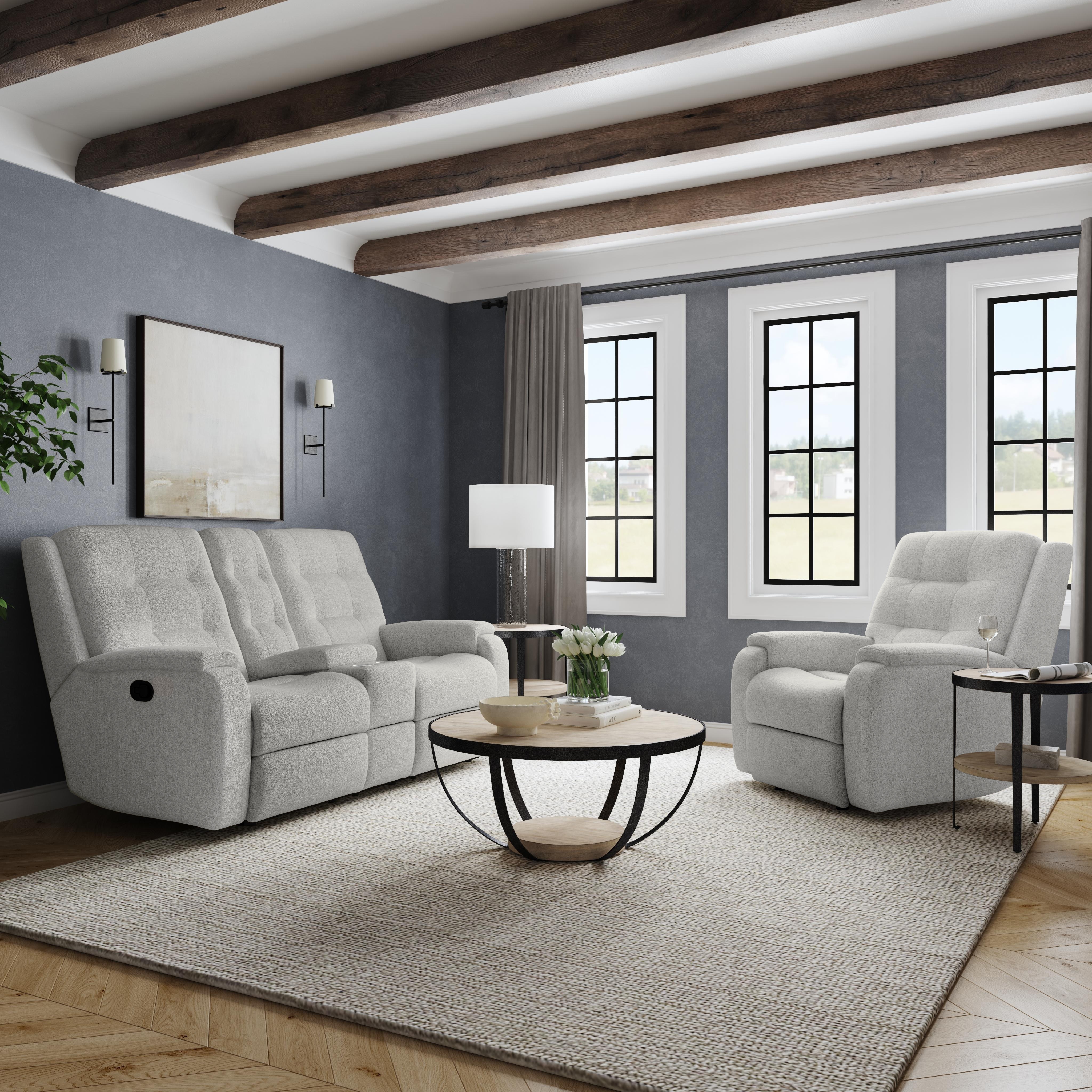 Flexsteel Living Room Reclining Loveseat with Console 2810 601