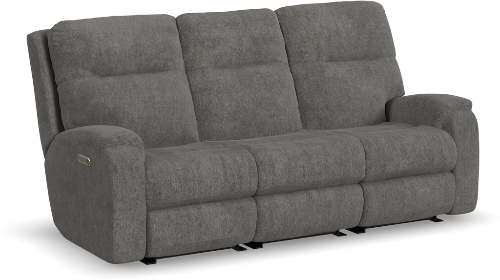 Flexsteel Living Room Power Reclining Sofa with Power Headrests and Lumbar  2860-62L - Dewey