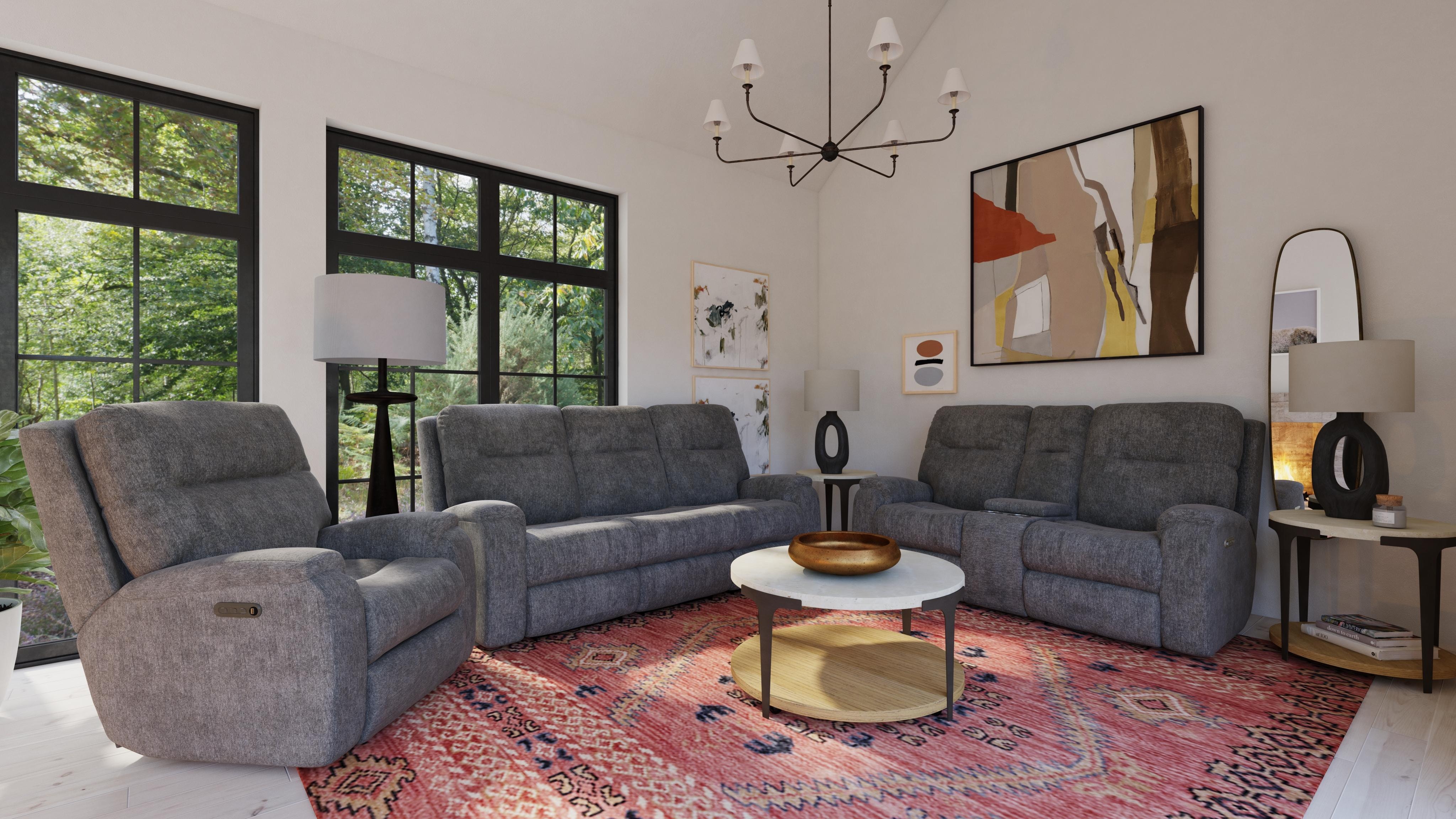 Power Reclining Sofa with Power Headrests and Lumbar DBQ4286062L