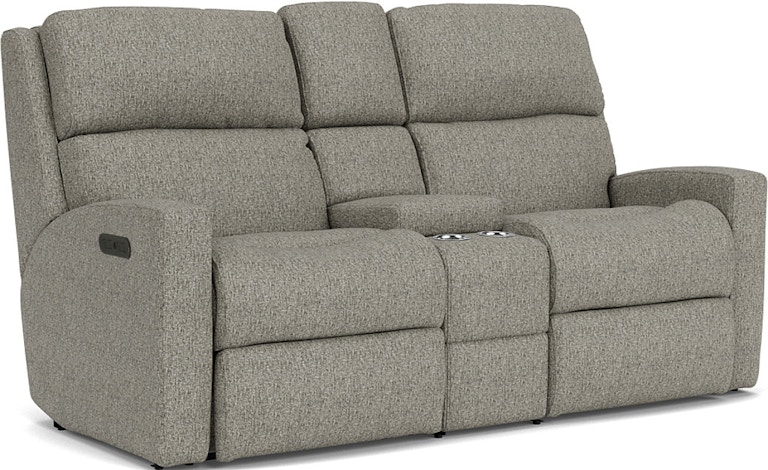 Flexsteel Catalina Power Reclining Loveseat with Console and Power Headrests 2900-601H
