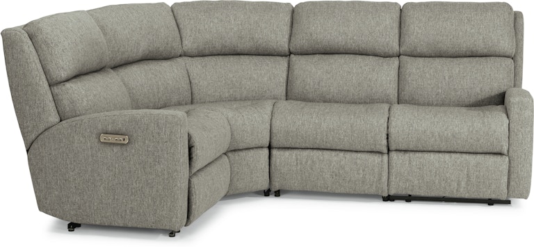 Flexsteel Catalina Power Reclining Sectional with Power Headrests 2900-SECTPH